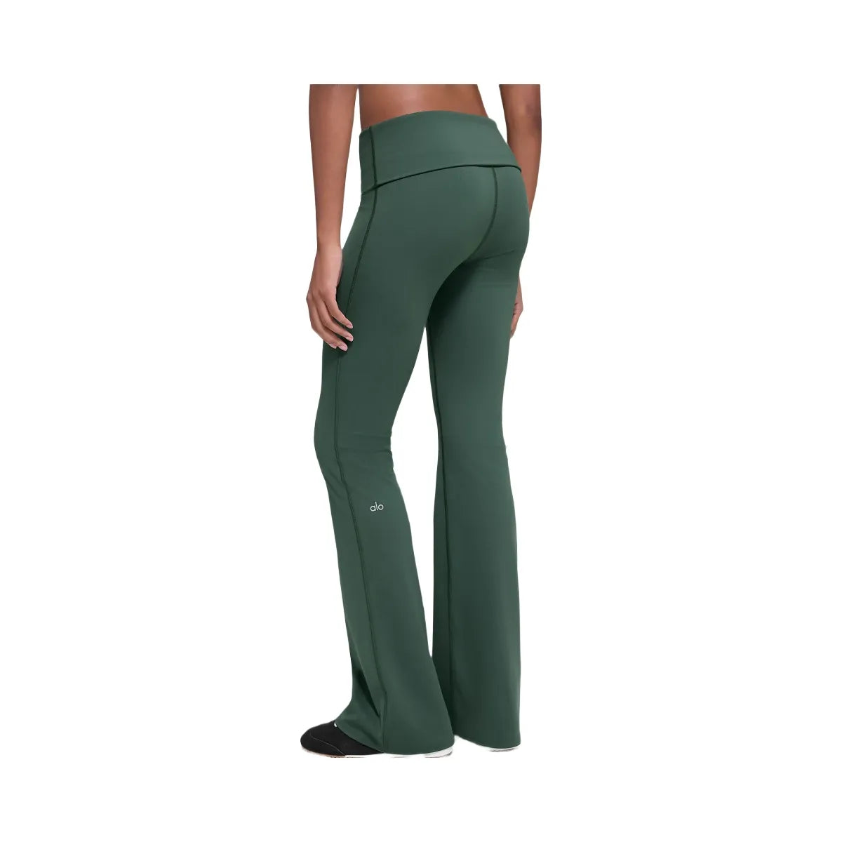 Alo Women's ALO Softsculpt Foldover Flare Legging - Clover Green