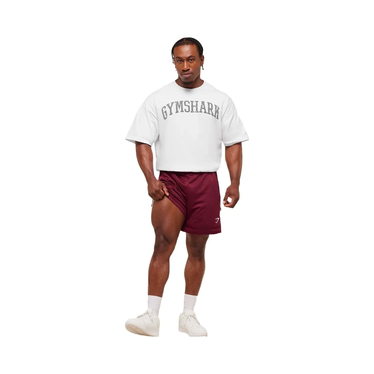 Gymshark Campus Mesh Shorts - Rich Maroon