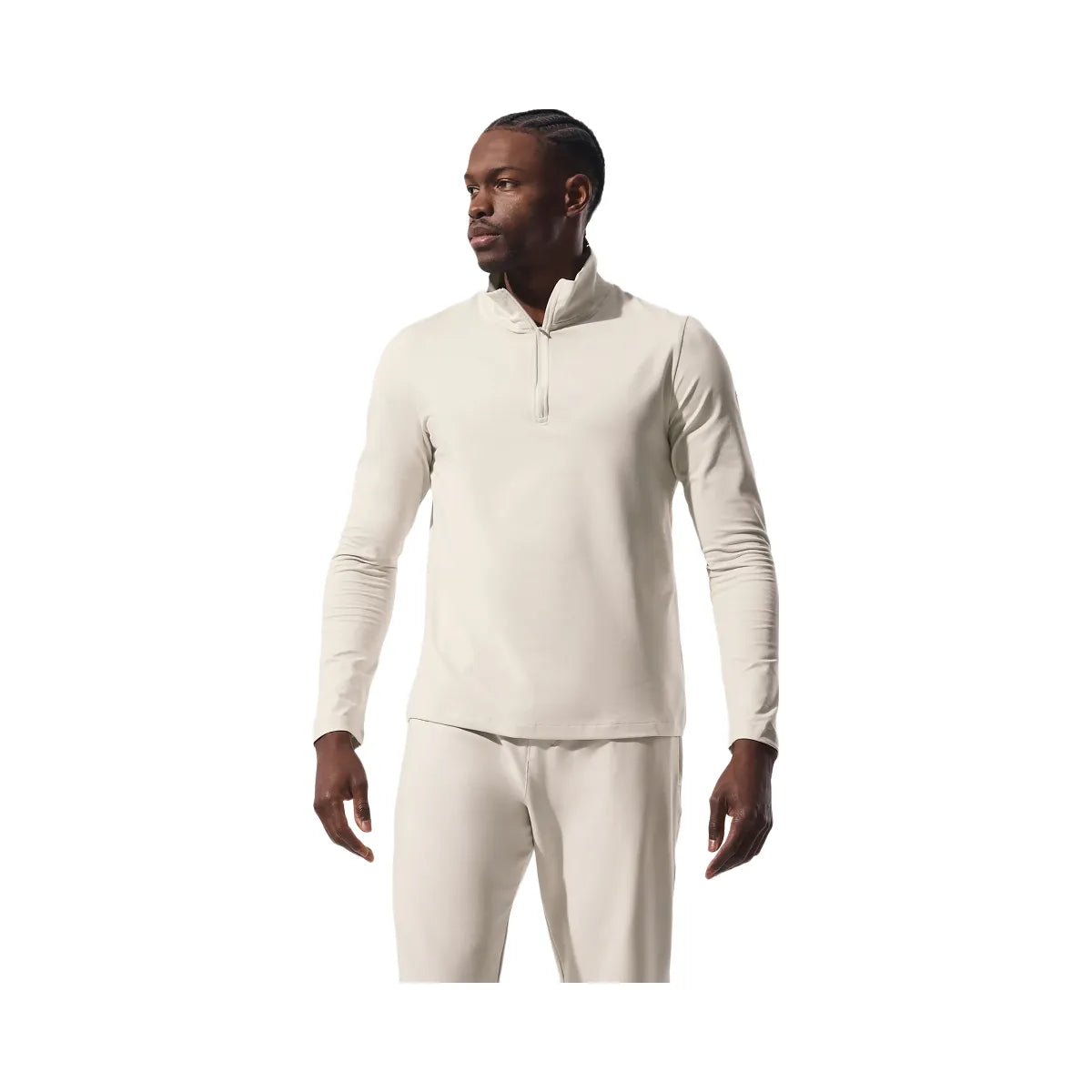 Alo Men's Conquer 1/4 Zip Reform Long Sleeve - Bone