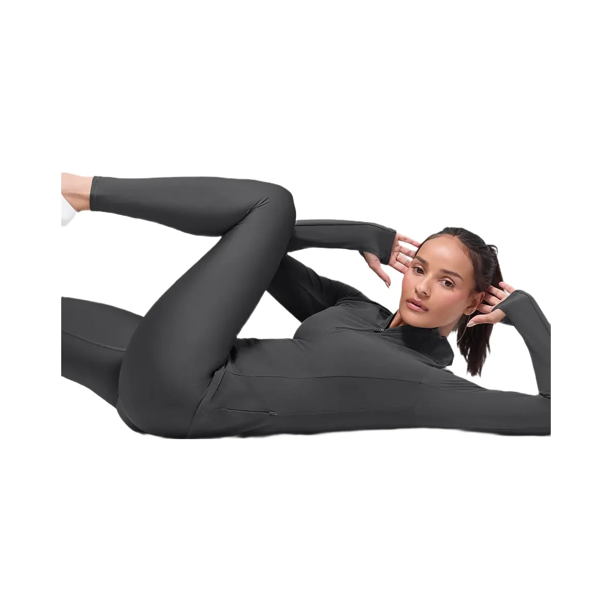 Alo Women's Airlift Winter Warm High-Waist Legging - Anthracite