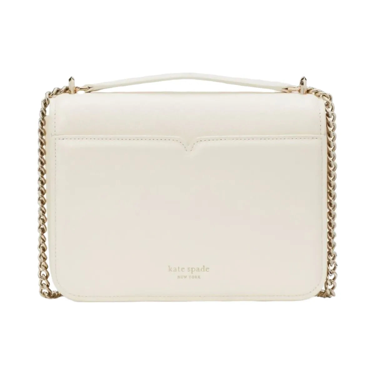 Kate Spade Locket Large Flap Shoulder Bag Parchment