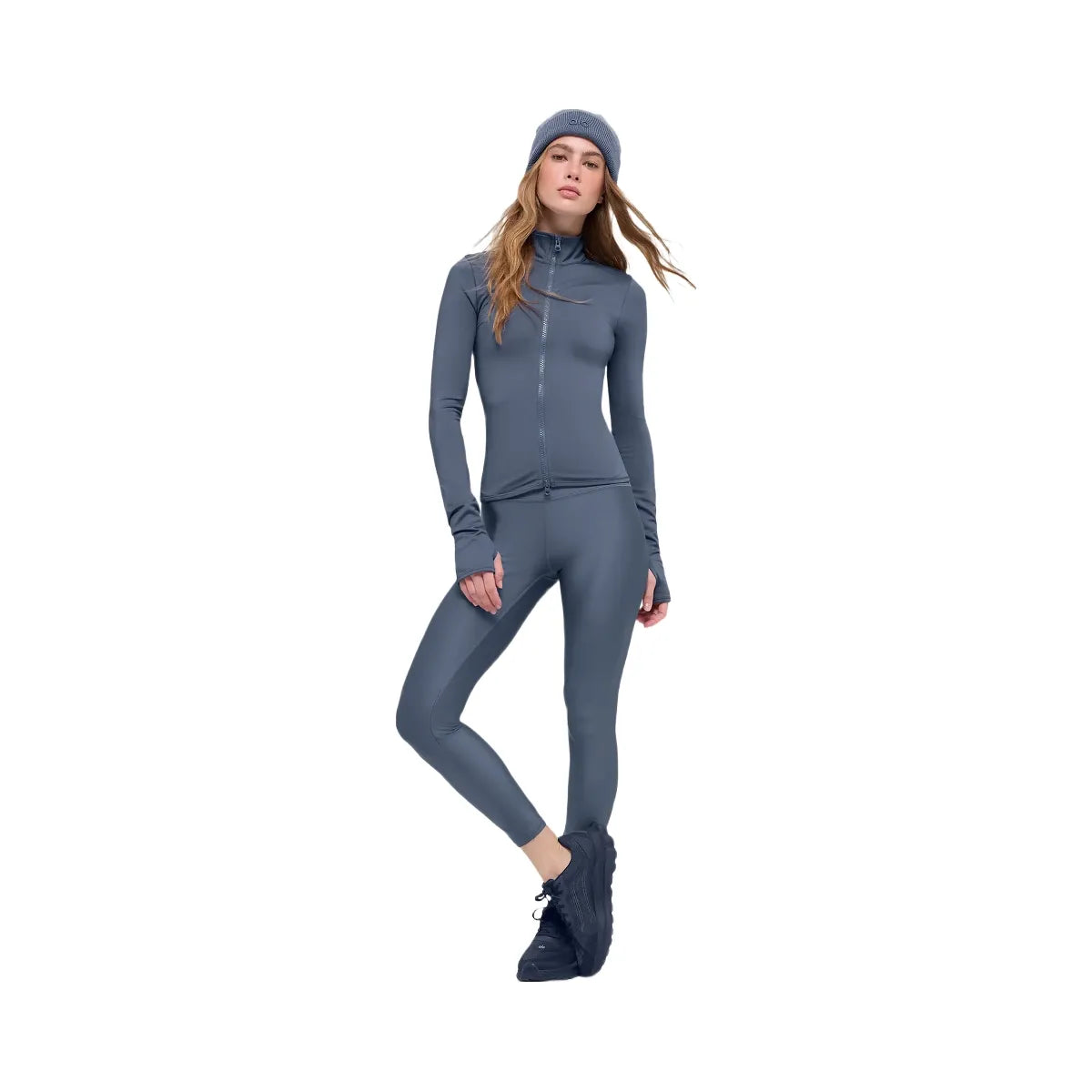 Alo Women's Airlift Winter Warm Radiant Full-Zip Jacket - Bluestone