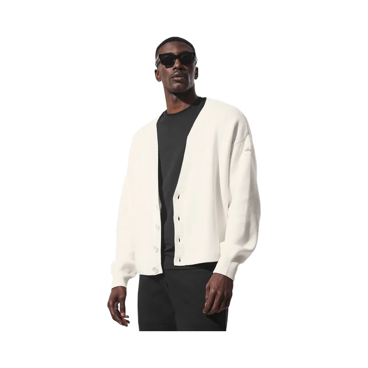 Alo Men's Scholar Cardigan Sweater - Ivory