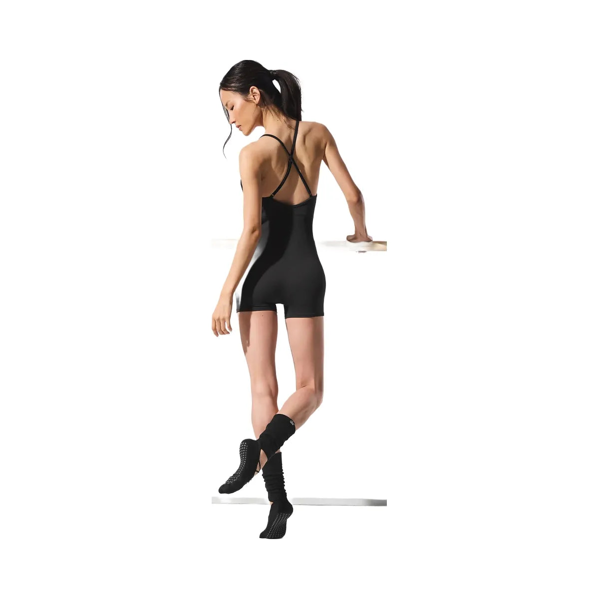 Alo Women's Seamless Ribbed Favorite Onesie - Black