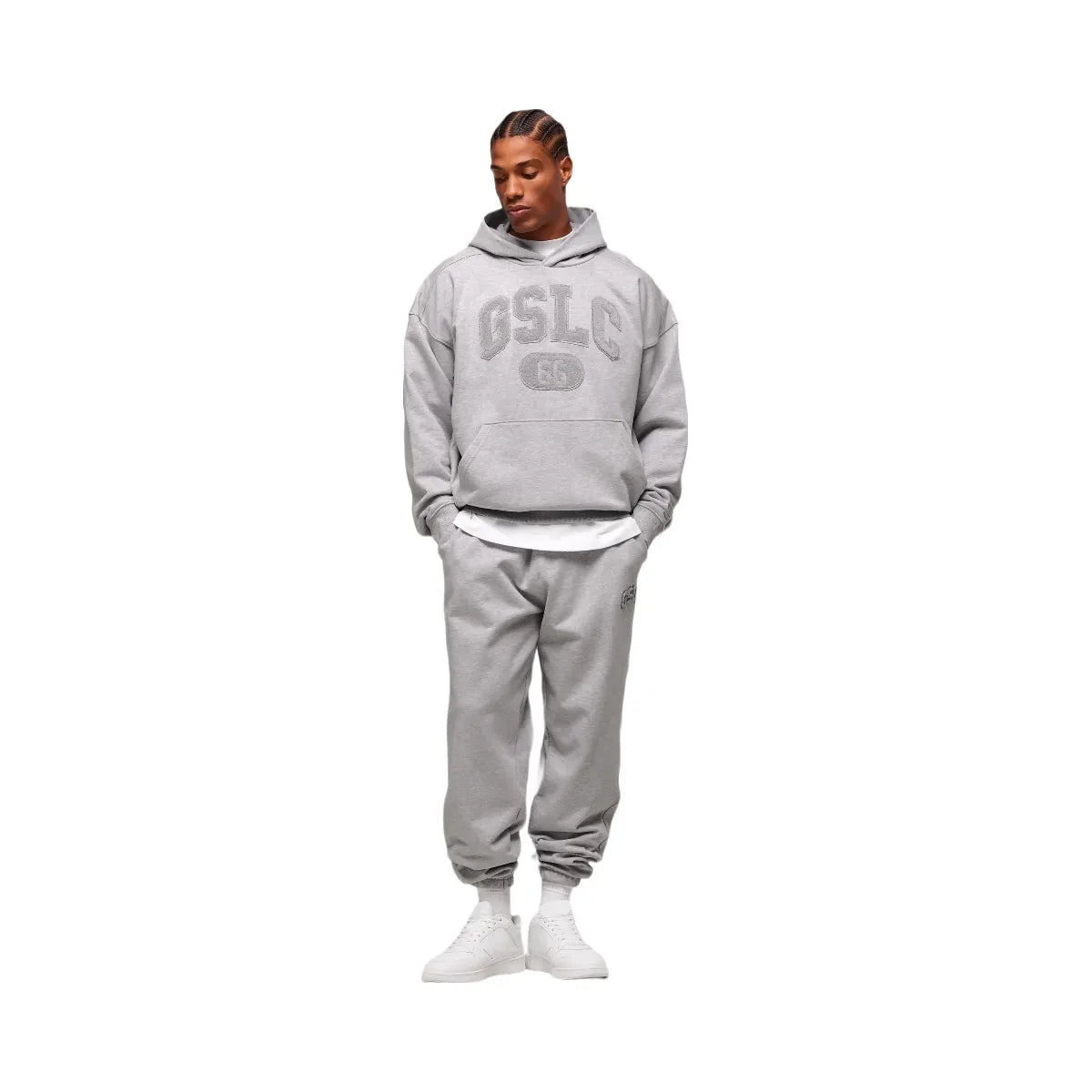Gymshark GSLC Hoodie - Light Grey Core Marl