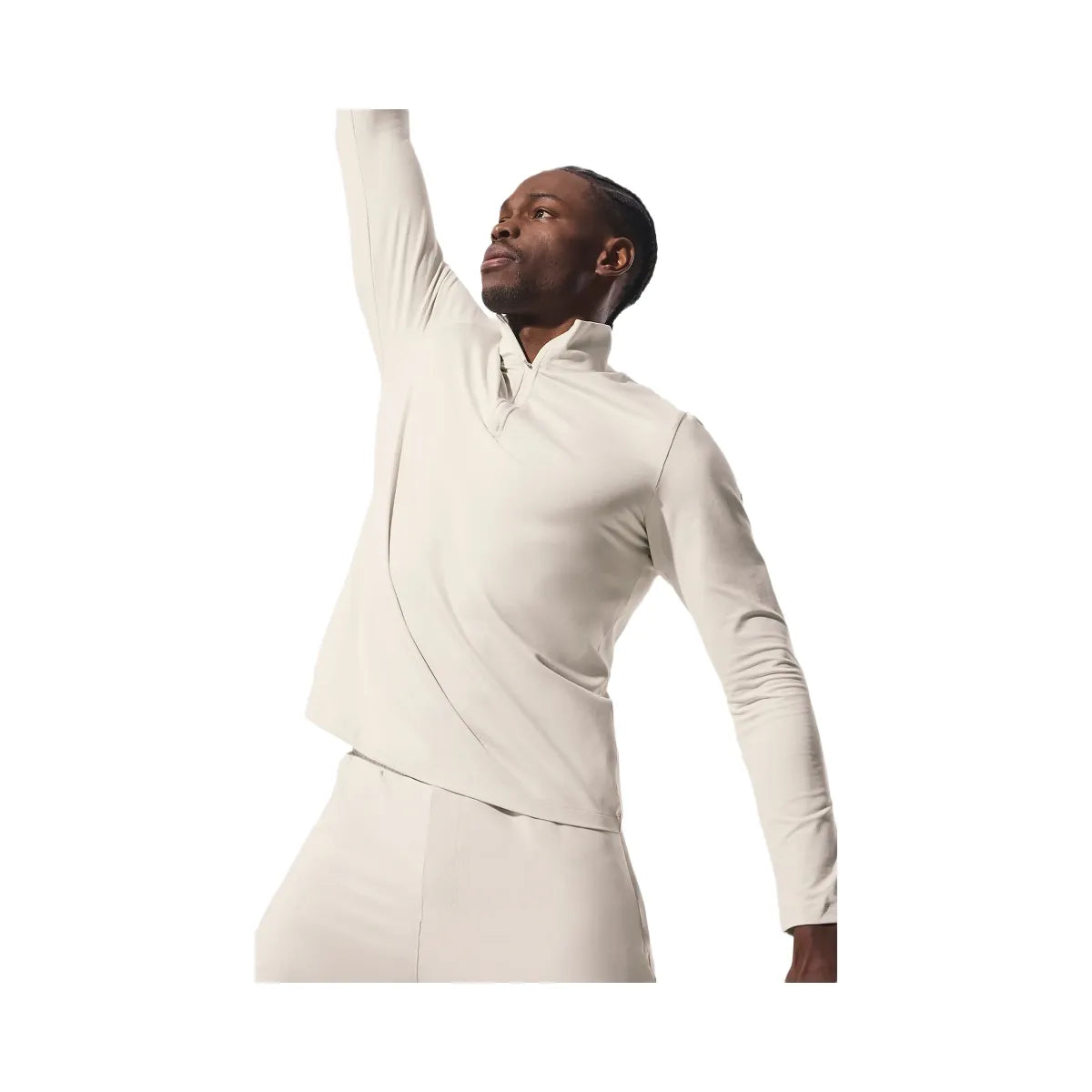 Alo Men's Conquer 1/4 Zip Reform Long Sleeve - Bone