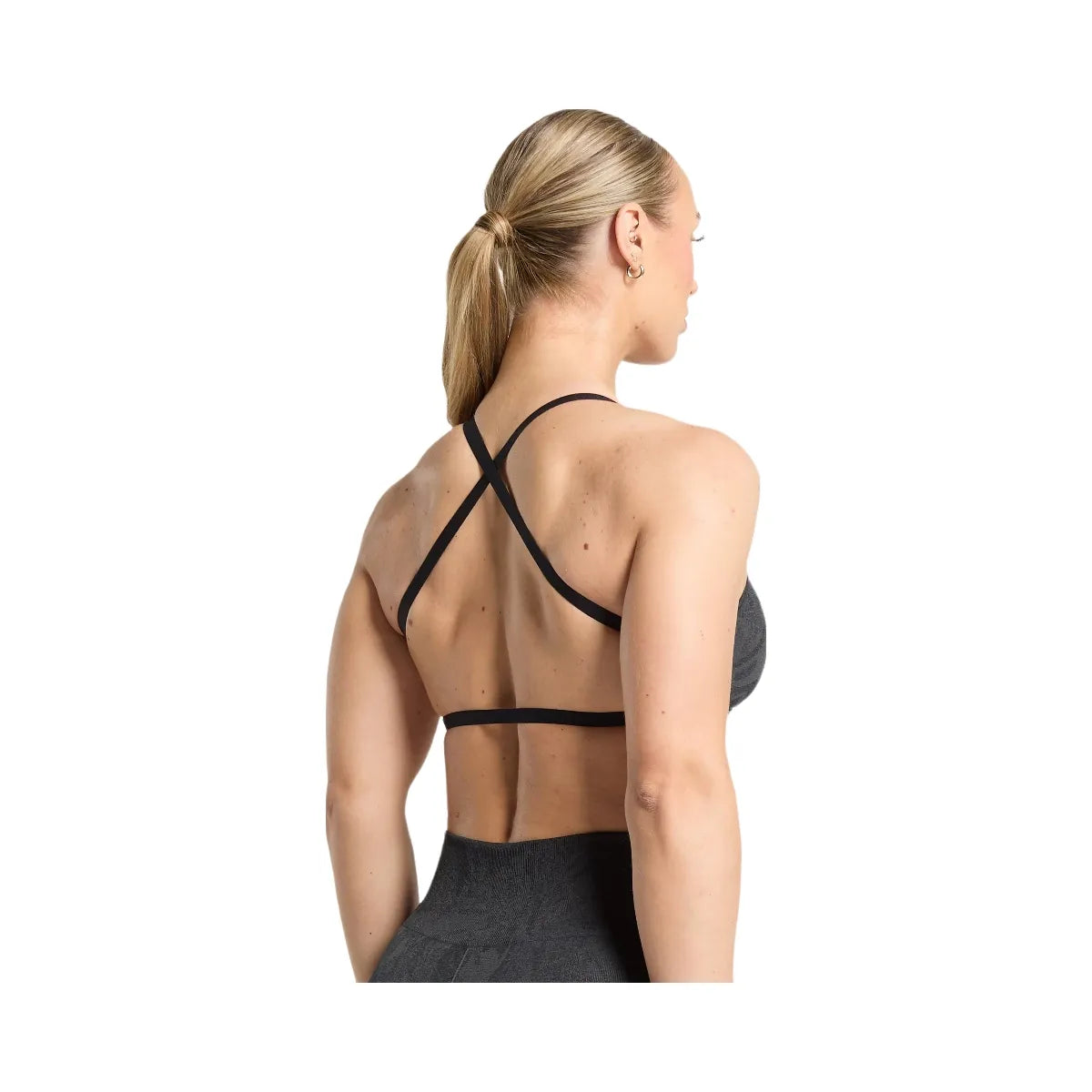 Gymshark Adapt Camo Cross Back Sports Bra - Asphalt Grey/Black