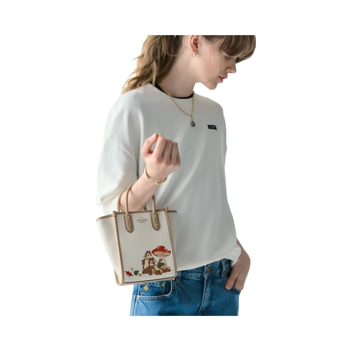 Kate Spade Ella Disney X KSNY Chip N Dale Mini Tote Meringue Multi