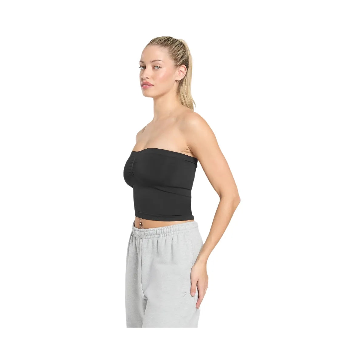 Gymshark Everyday Seamless Midi Tube Top - Black