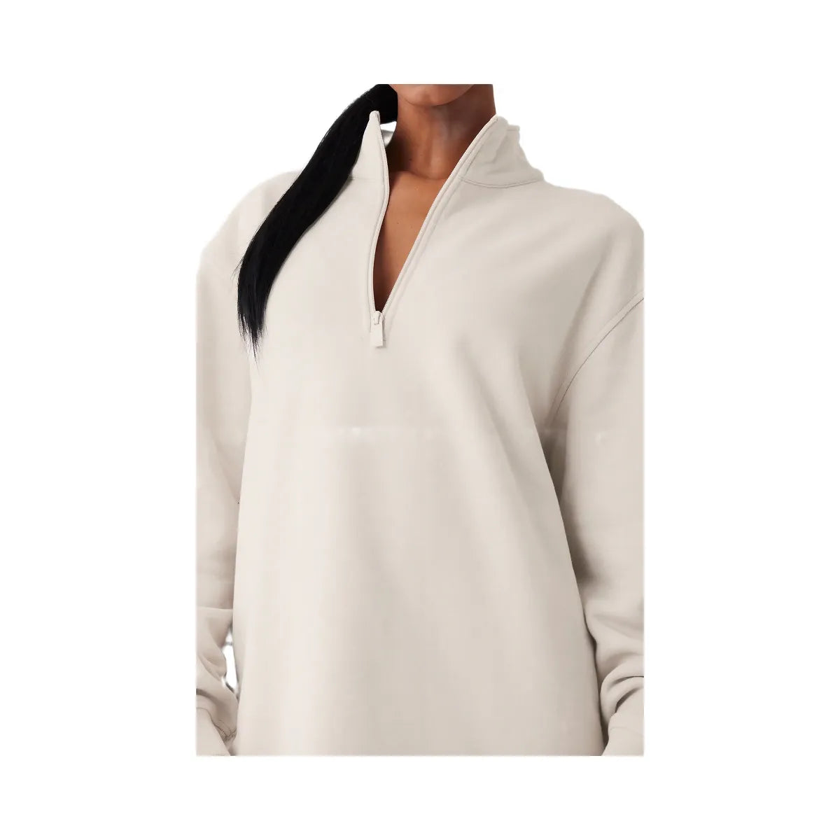 Alo Women's Renown Heavy Weight 1/4 Zip - Bone