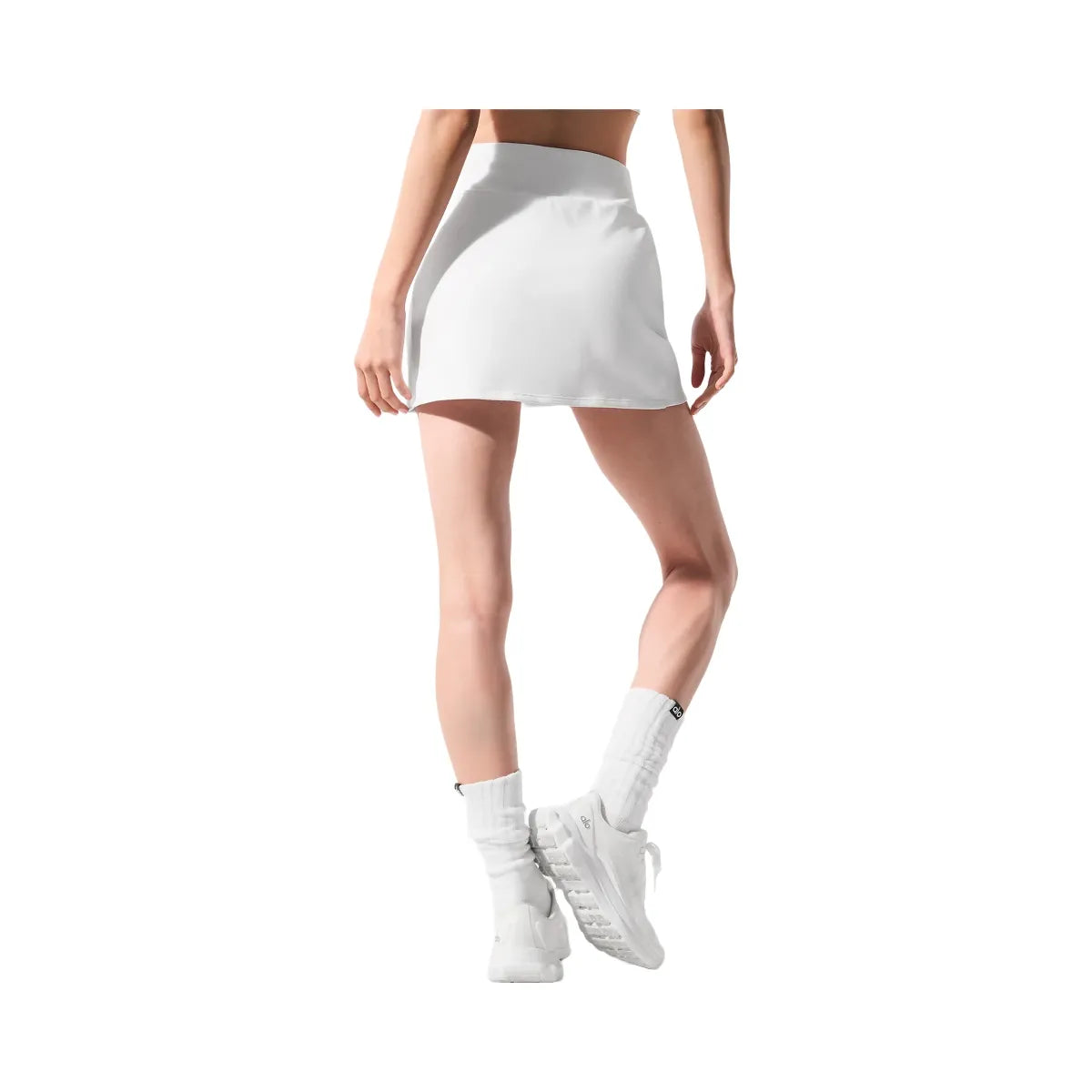 Alo Women's Airbrush High-Waist Good Form Tennis Skirt - White
