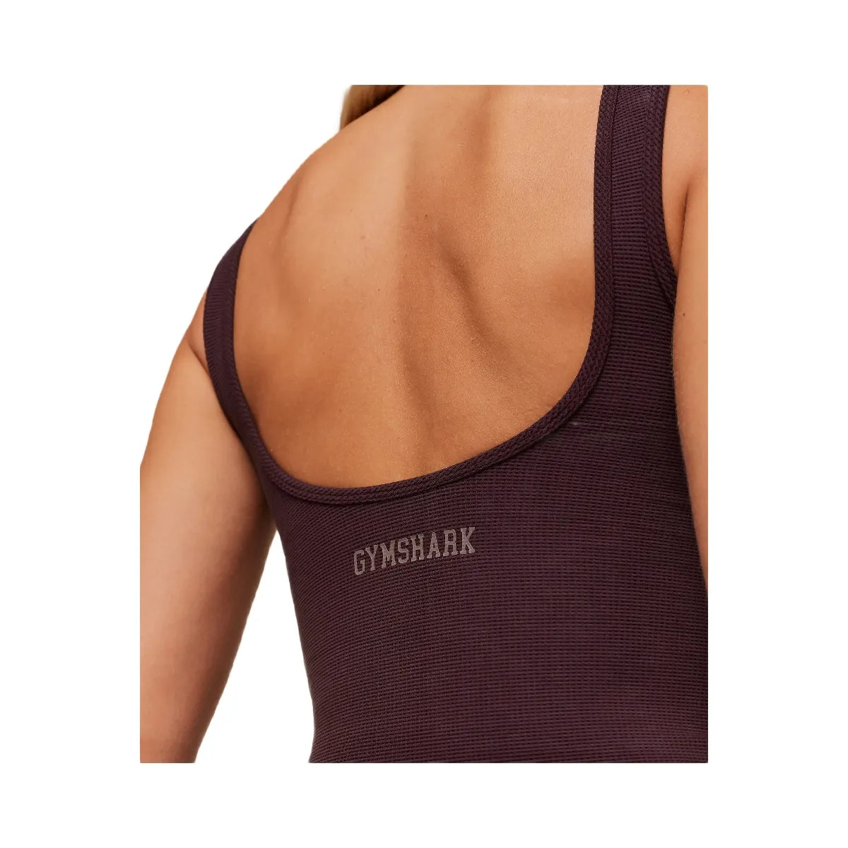 Gymshark Waffle Cropped Tank - Cherry Purple