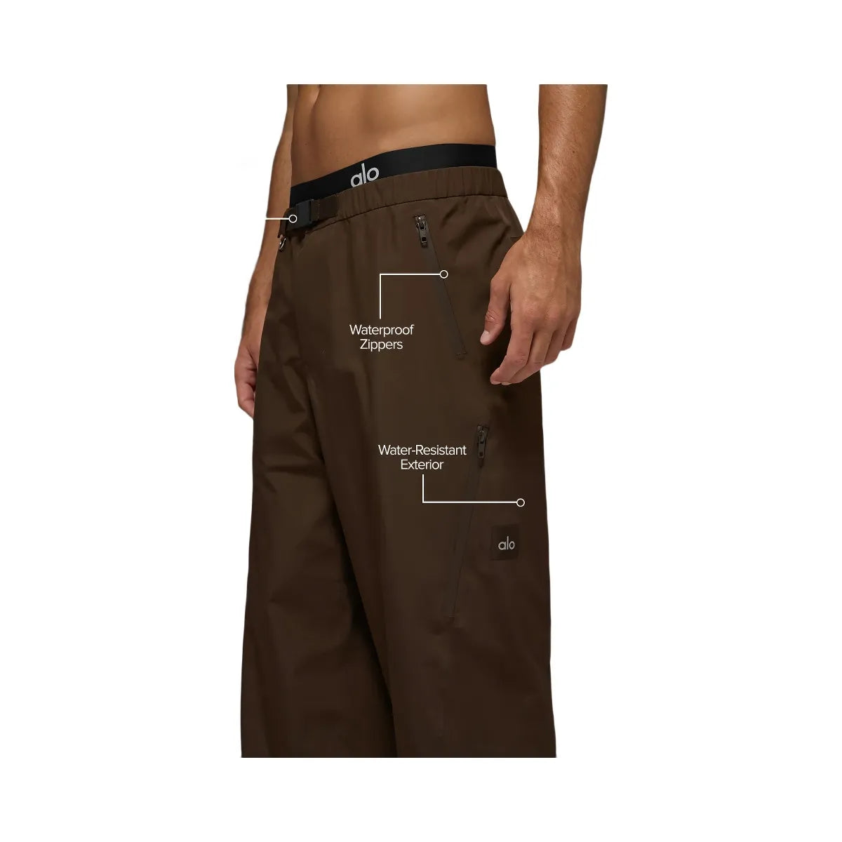 Alo Men's Alpha Shell Pant - Espresso