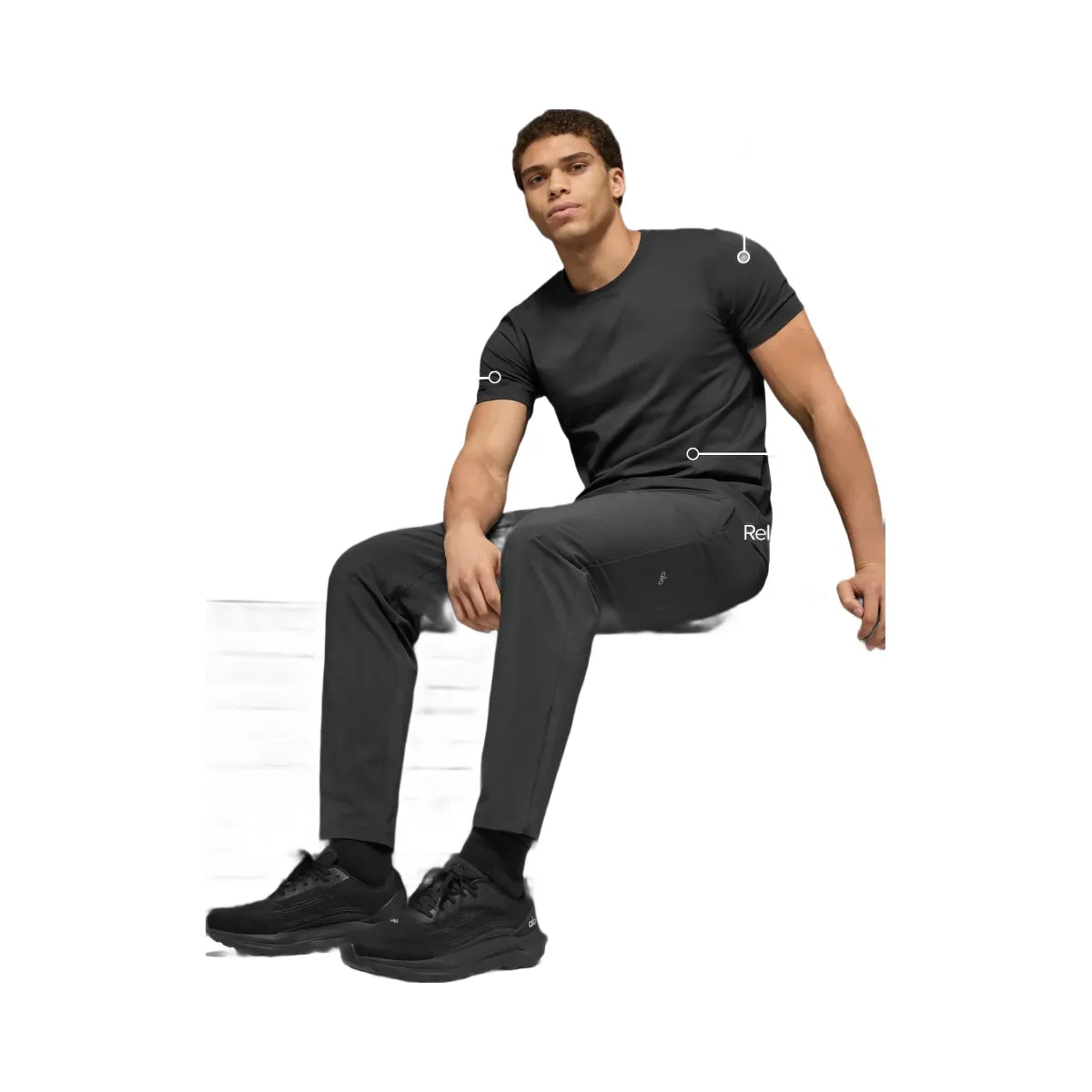 Alo Men's Conquer Reform Crewneck Short Sleeve - Anthracite