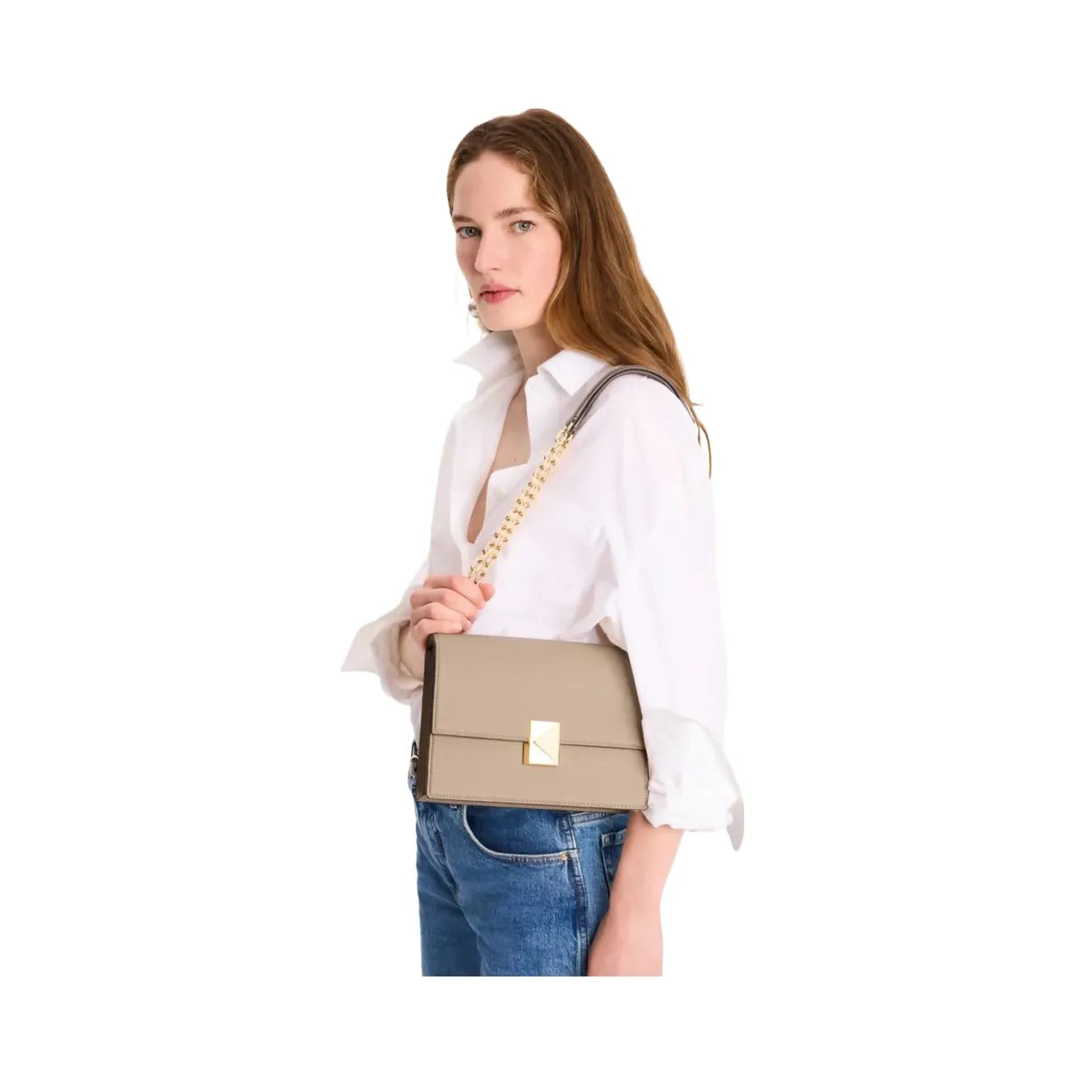 Kate Spade Deco Chain Shoulder Bag Timeless Taupe