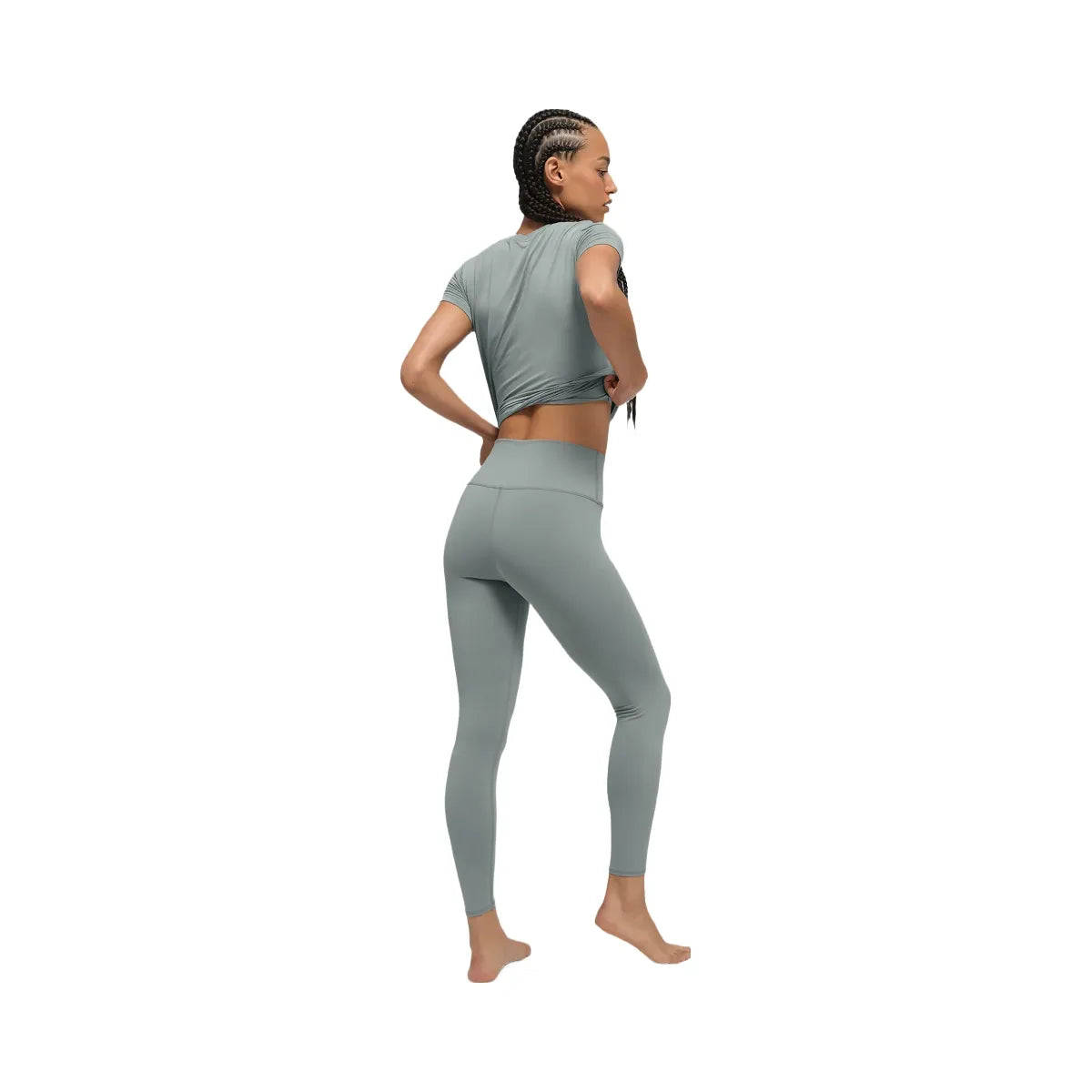 Alo Women's 7/8 High-Waist Airbrush Legging - Lunar Grey