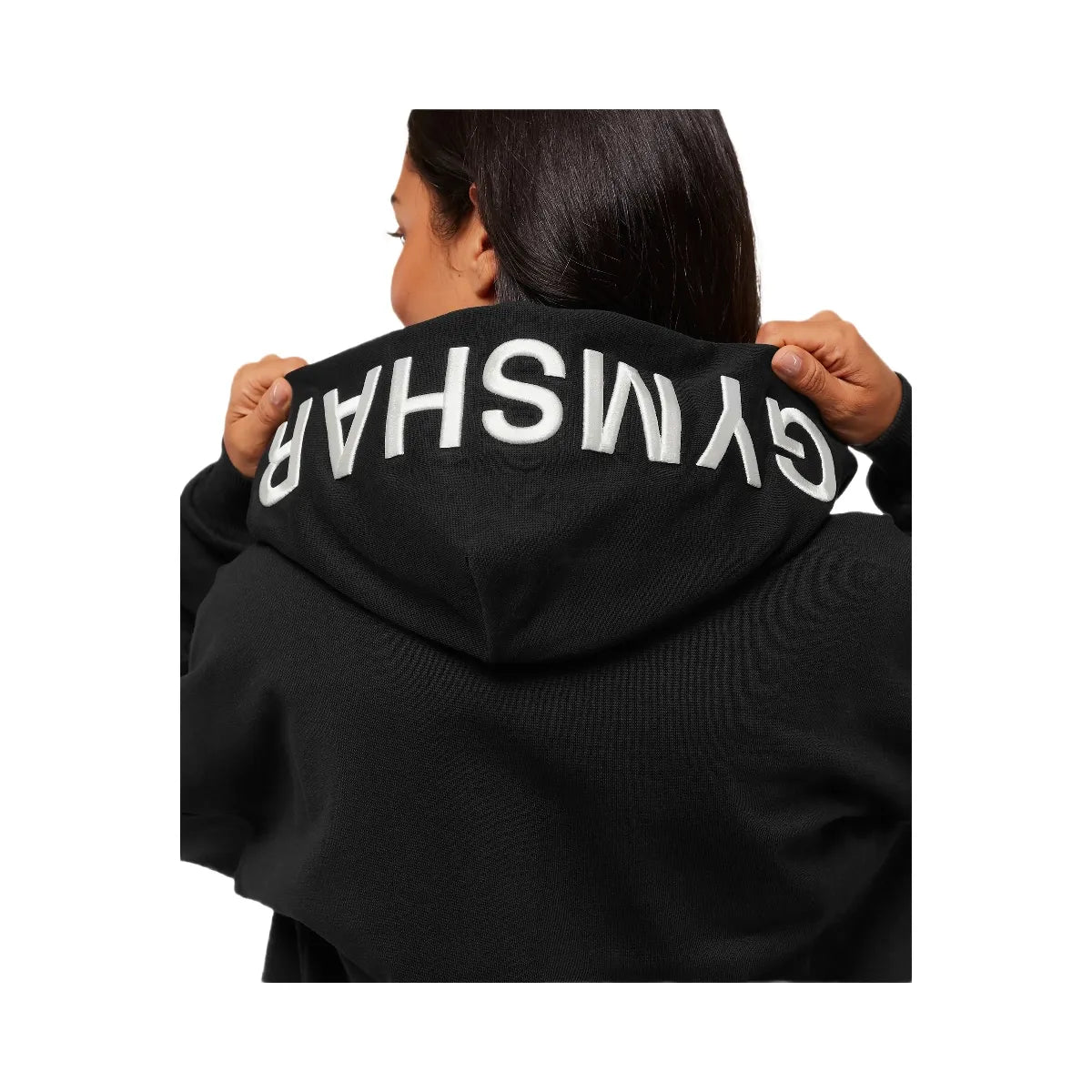 Gymshark Embroidered Zip Up Hoodie - Black