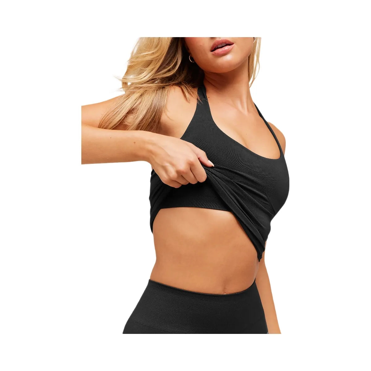 Gymshark Soft Sculpt Halterneck Tank With Shelf - Black