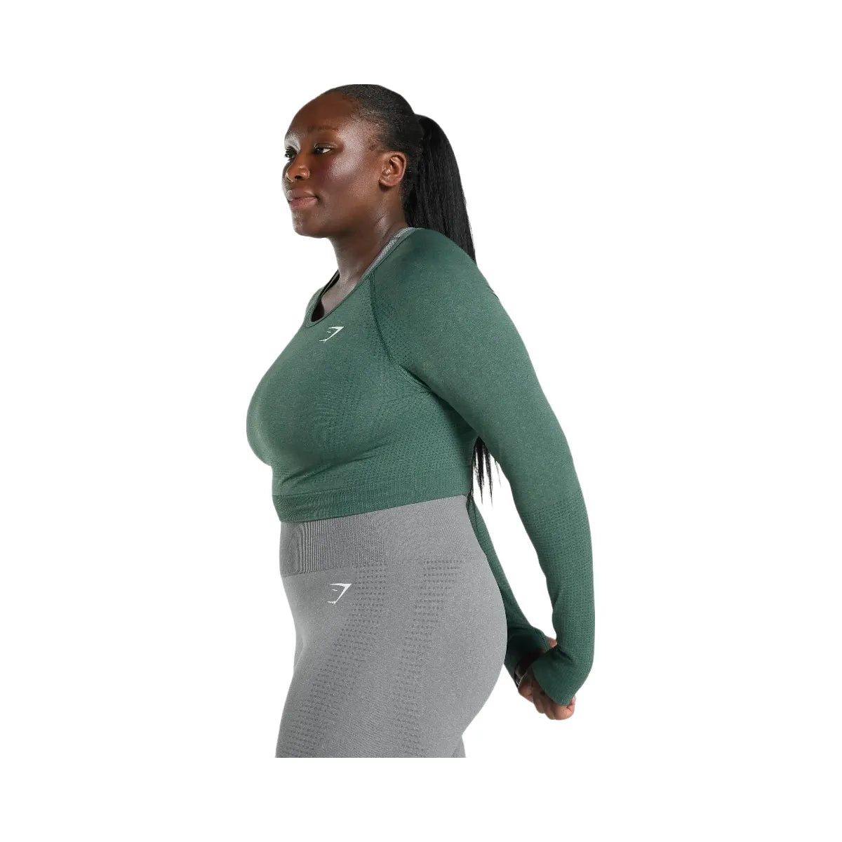 Gymshark Vital Crop Top - Dark Green Marl