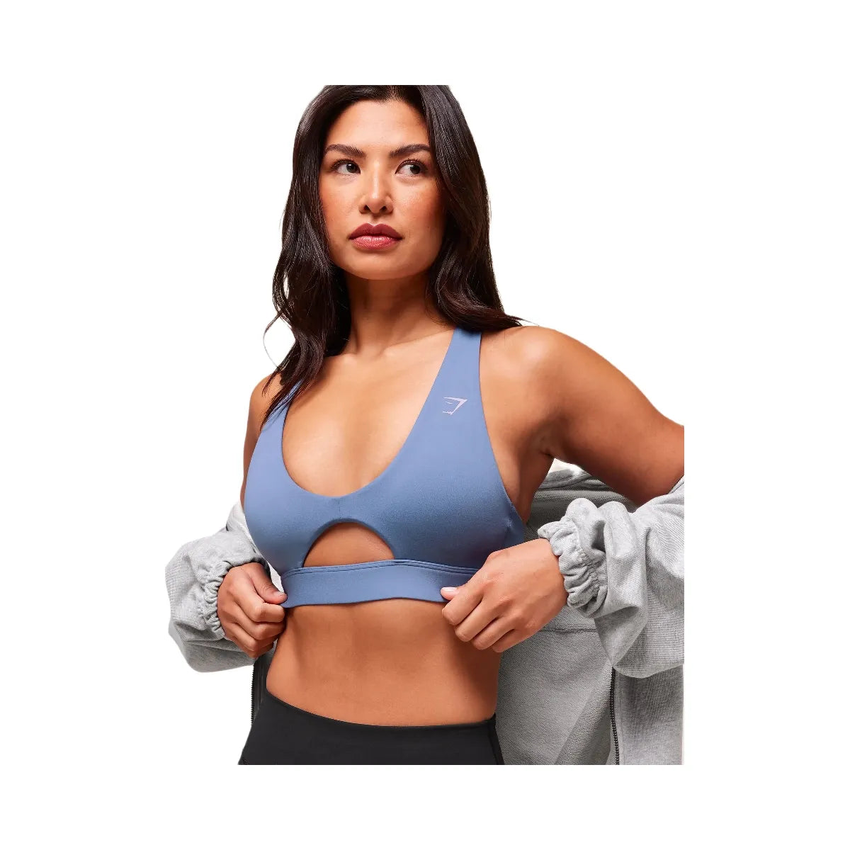 Gymshark Peek A Boo Sports Bra - Worn Blue