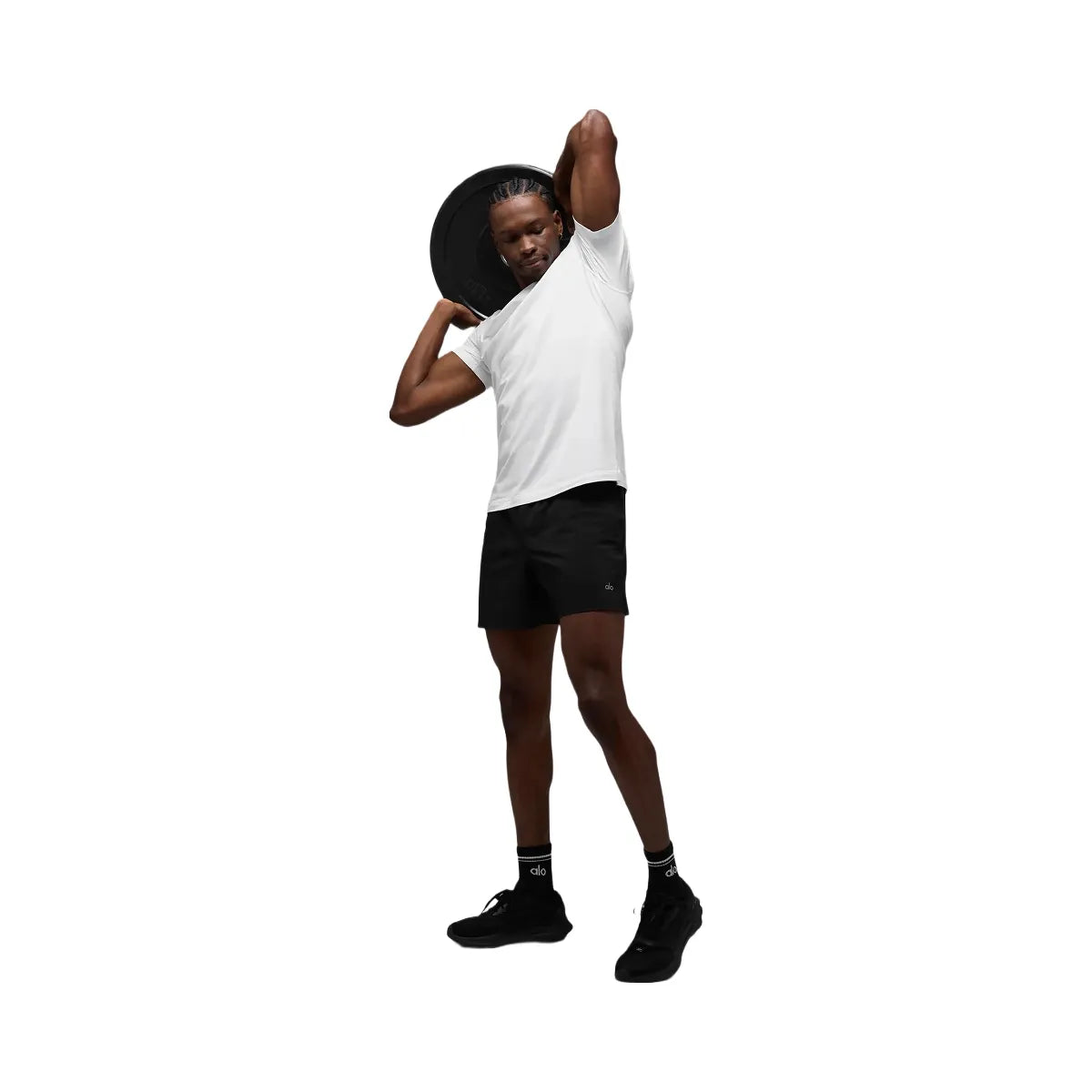 Alo Men's ALO Vapor Crewneck Short Sleeve - White