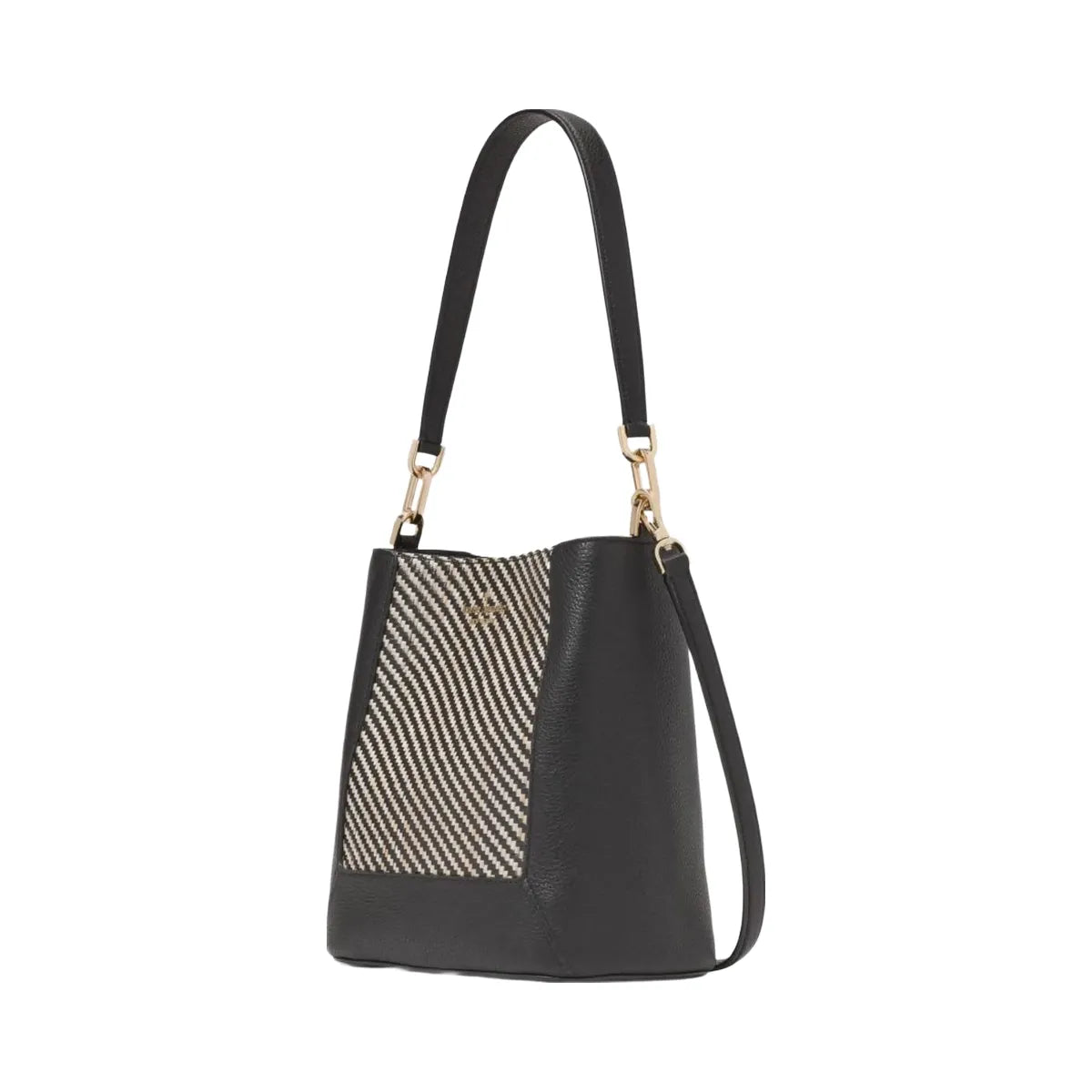 Kate Spade Lena Straw Bucket Bag Black Multi