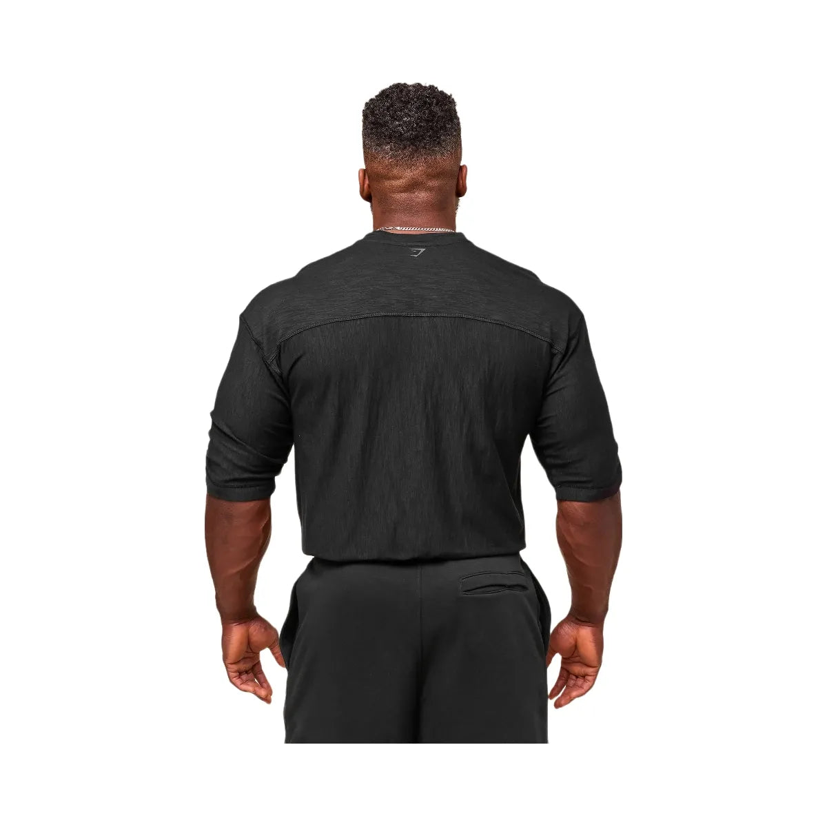 Gymshark Lightweight Slub Textured 3/4 Henley - Black