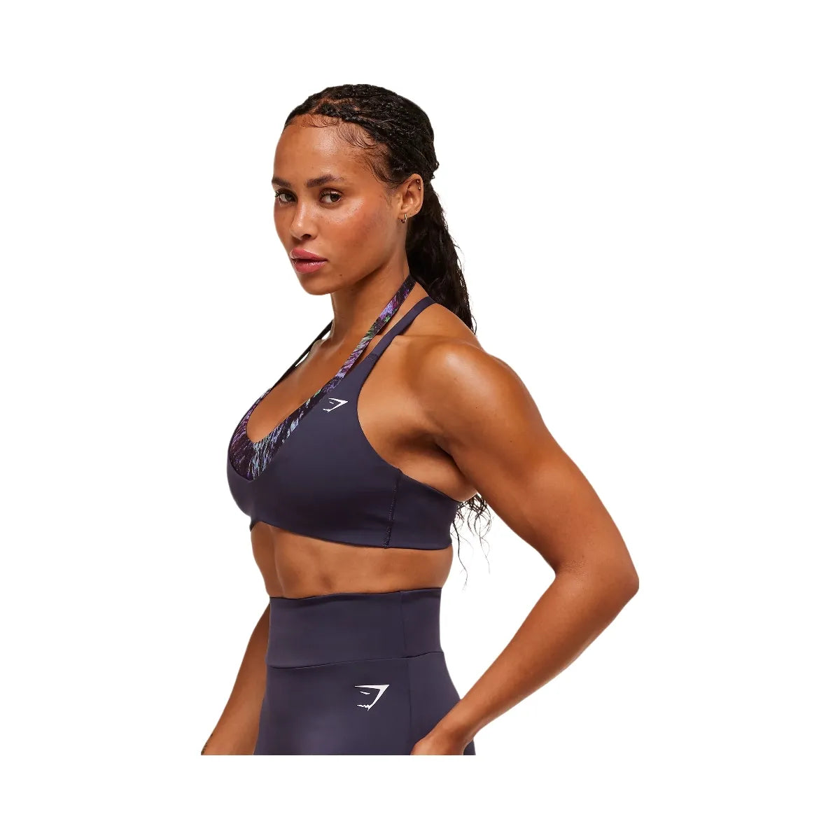 Gymshark Reps T Back Sports Bra - Midnight Purple/Morning Blue