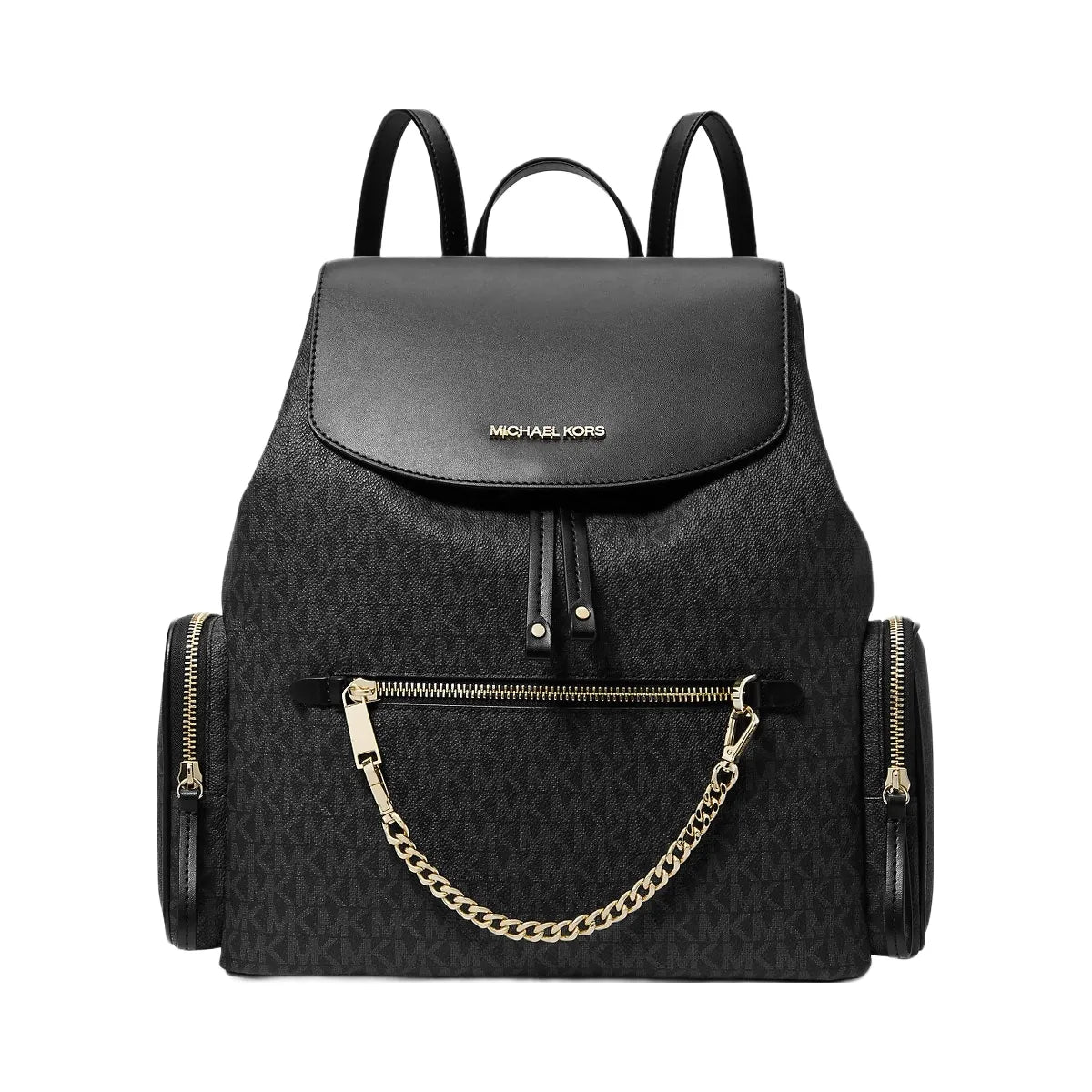 Michael Kors Jet Set Large Logo Backpack Black
