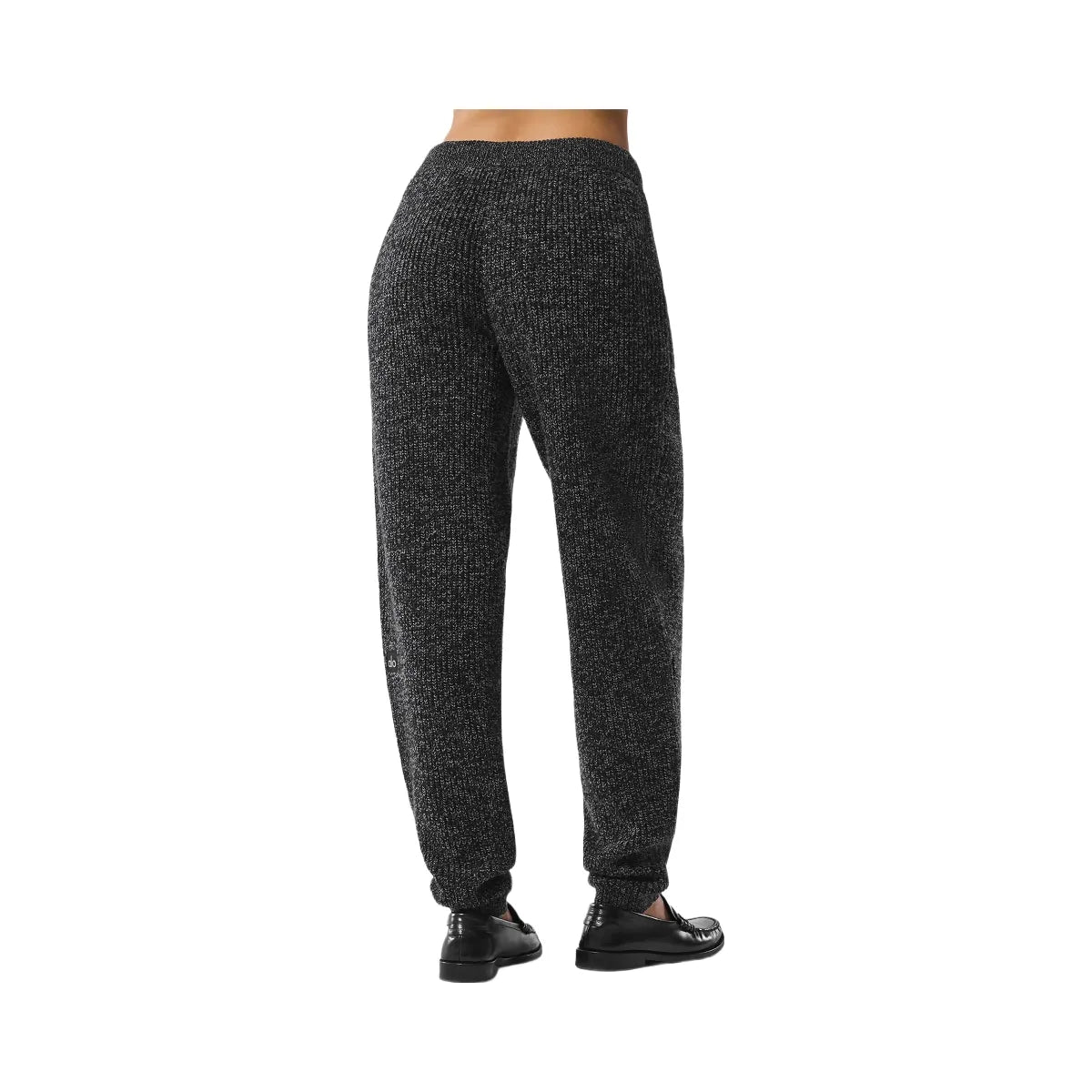 Alo Women's Marl Sweater Pant - Black Marl