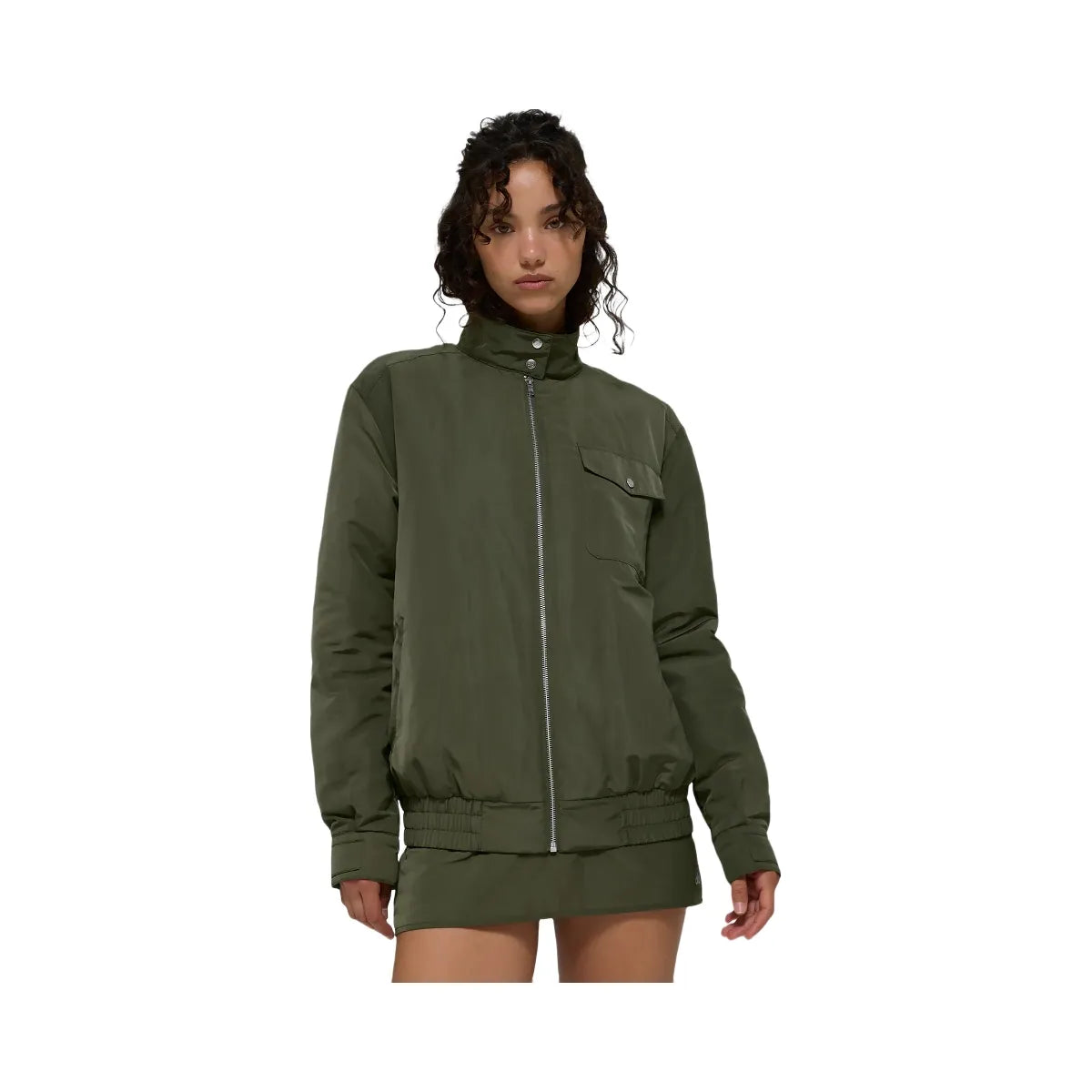 Alo Women's Work It Bomber - Green Olive