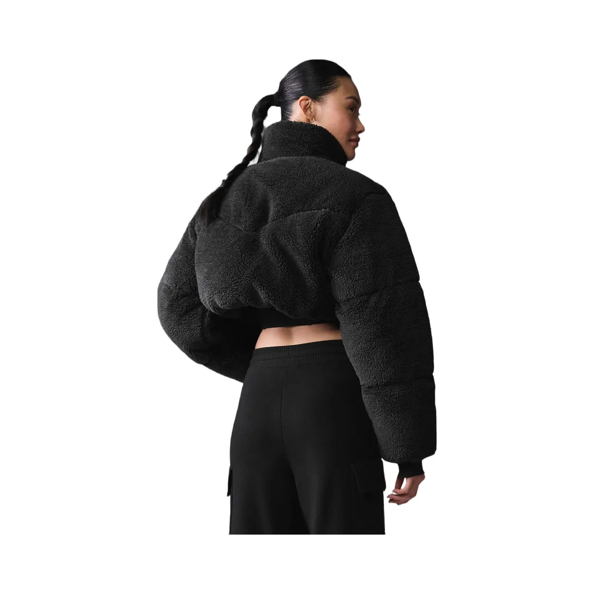 Alo Women's Sherpa Main Act Corset Puffer - Black