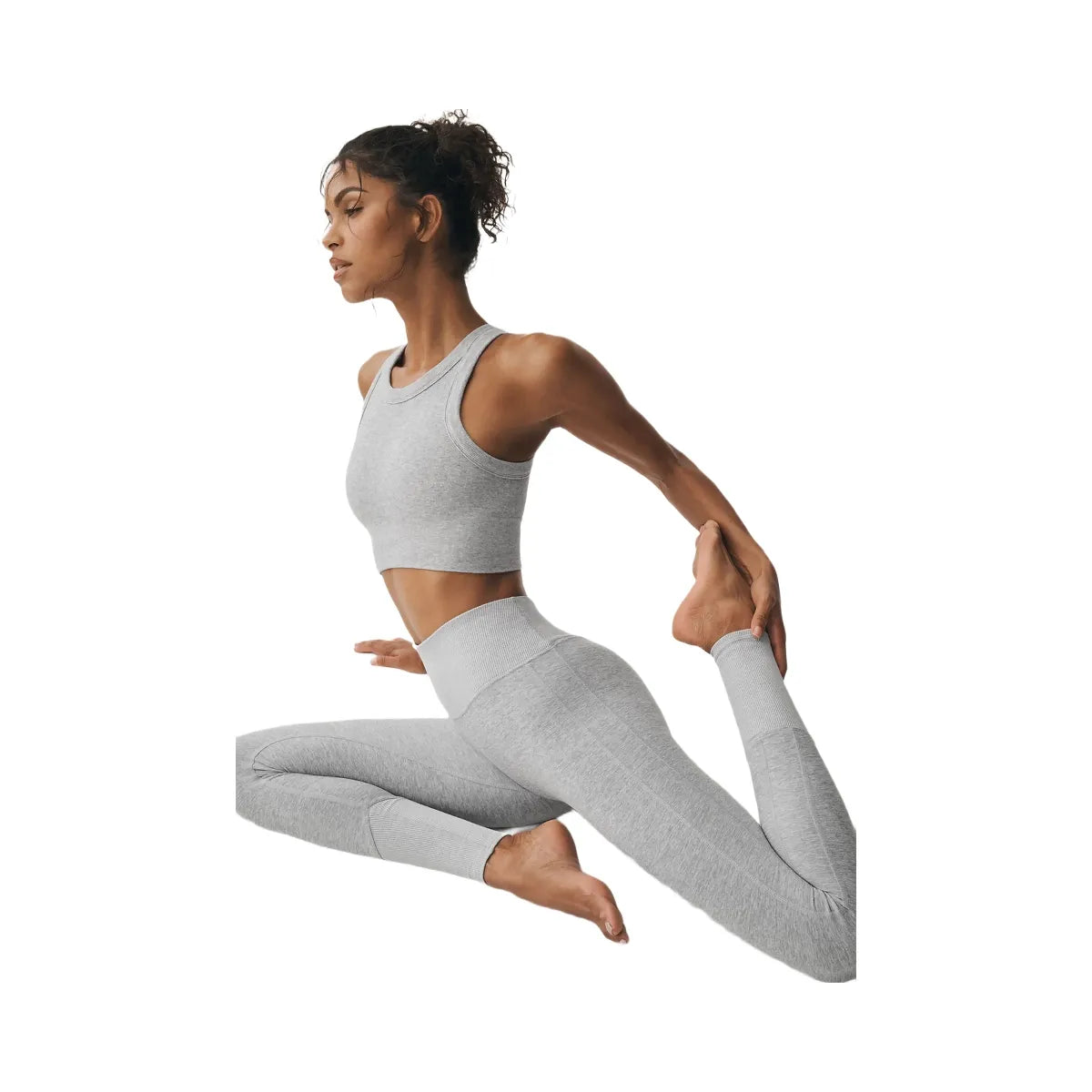 Alo Women's High-Waist Alosoft Lounge Legging - Athletic Heather Grey