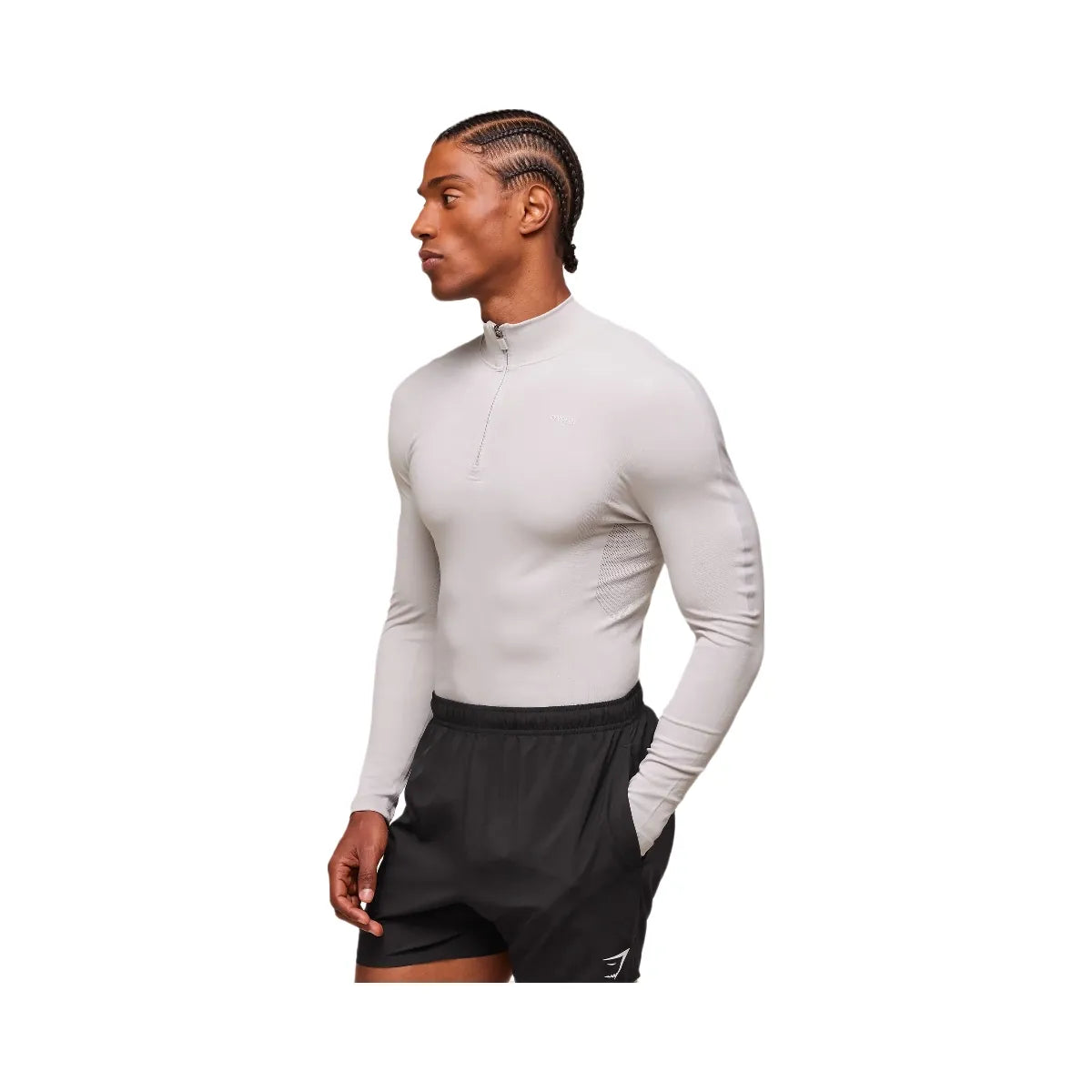 Gymshark everywear Warp Knit 1/4 Zip - Tame Grey