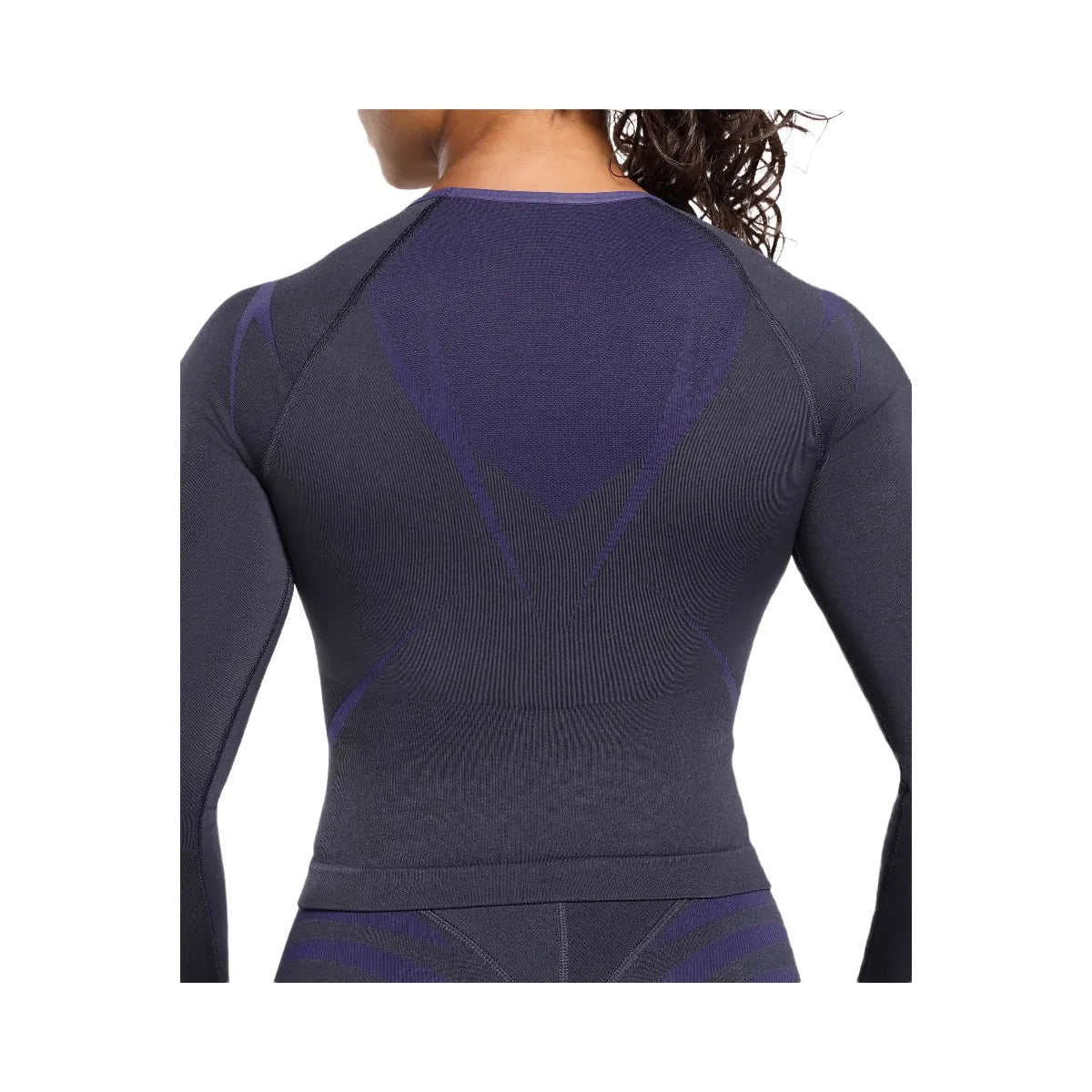 Gymshark Apex Lift Seamless Long Sleeve Crop Top - Heavy Blue/Cobalt Purple