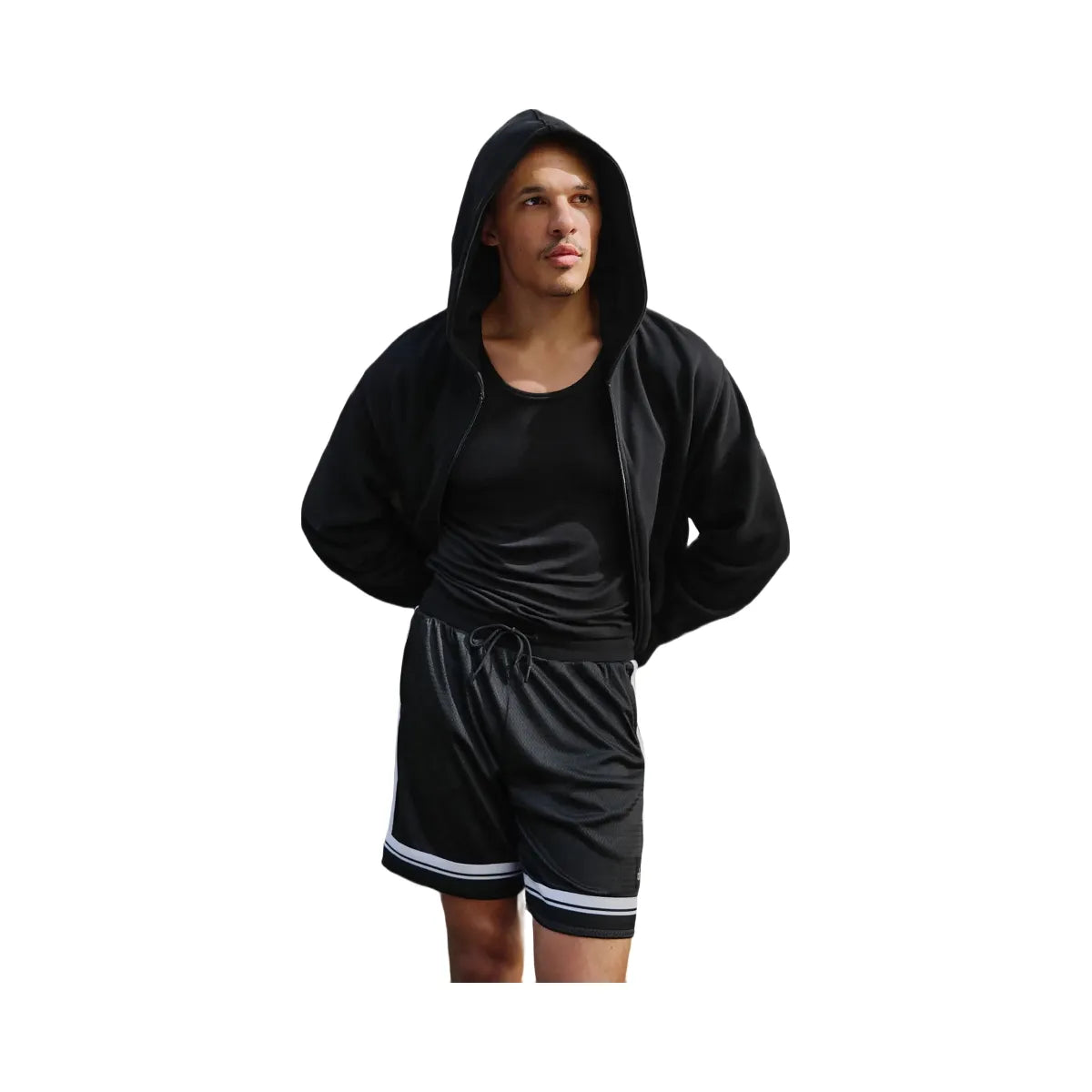 Alo Men's 7" Key Mesh Basketball Short - Black