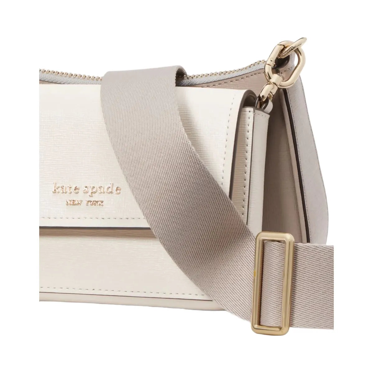 Kate Spade Double Up Colorblocked Crossbody Warm Taupe Multi