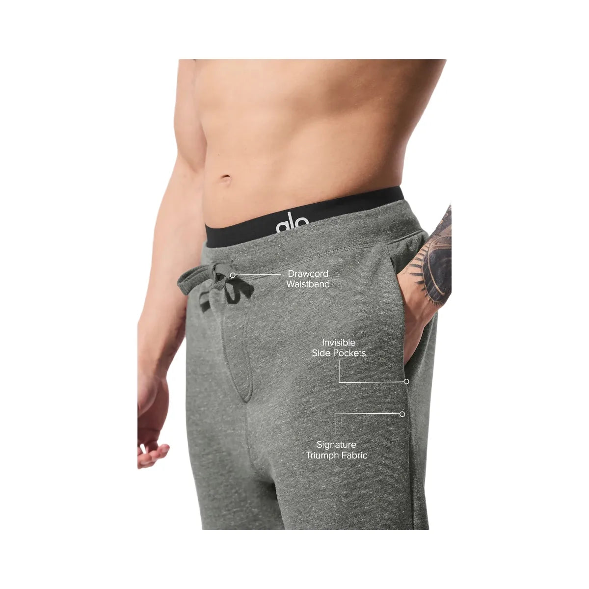 Alo Men's The Triumph Sweatpant - Grey Triblend