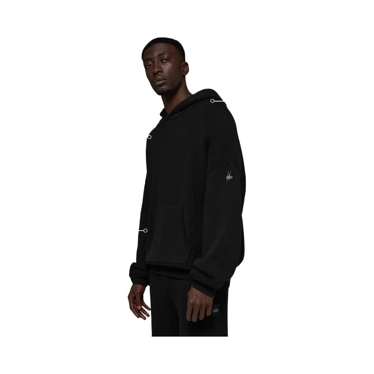 Alo Men's Scholar Hooded Sweater - Black