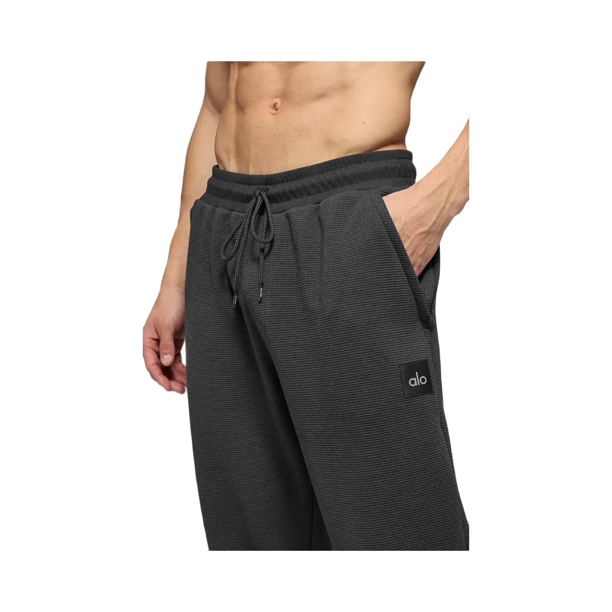 Alo Men's Waffle Lounge Jogger - Anthracite