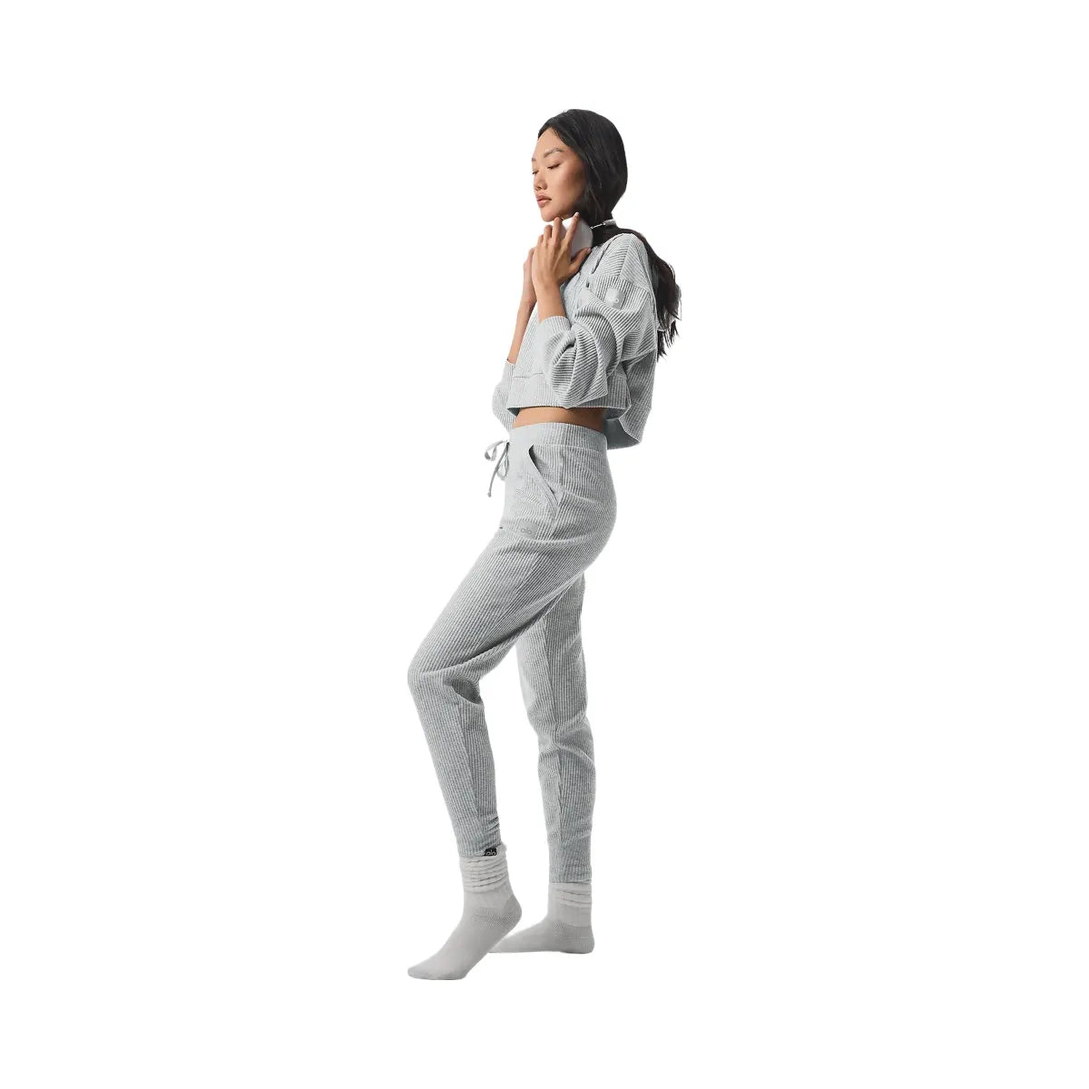 Alo Women's Muse Hoodie - Athletic Heather Grey