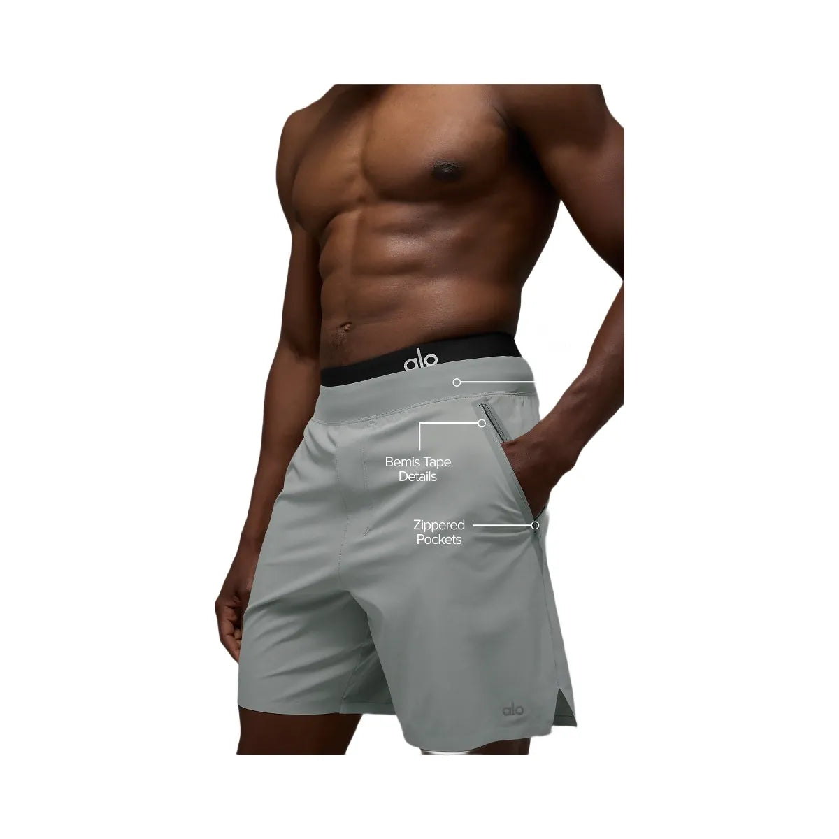 Alo Men's 7" Repetition Pro Short - Lunar Grey