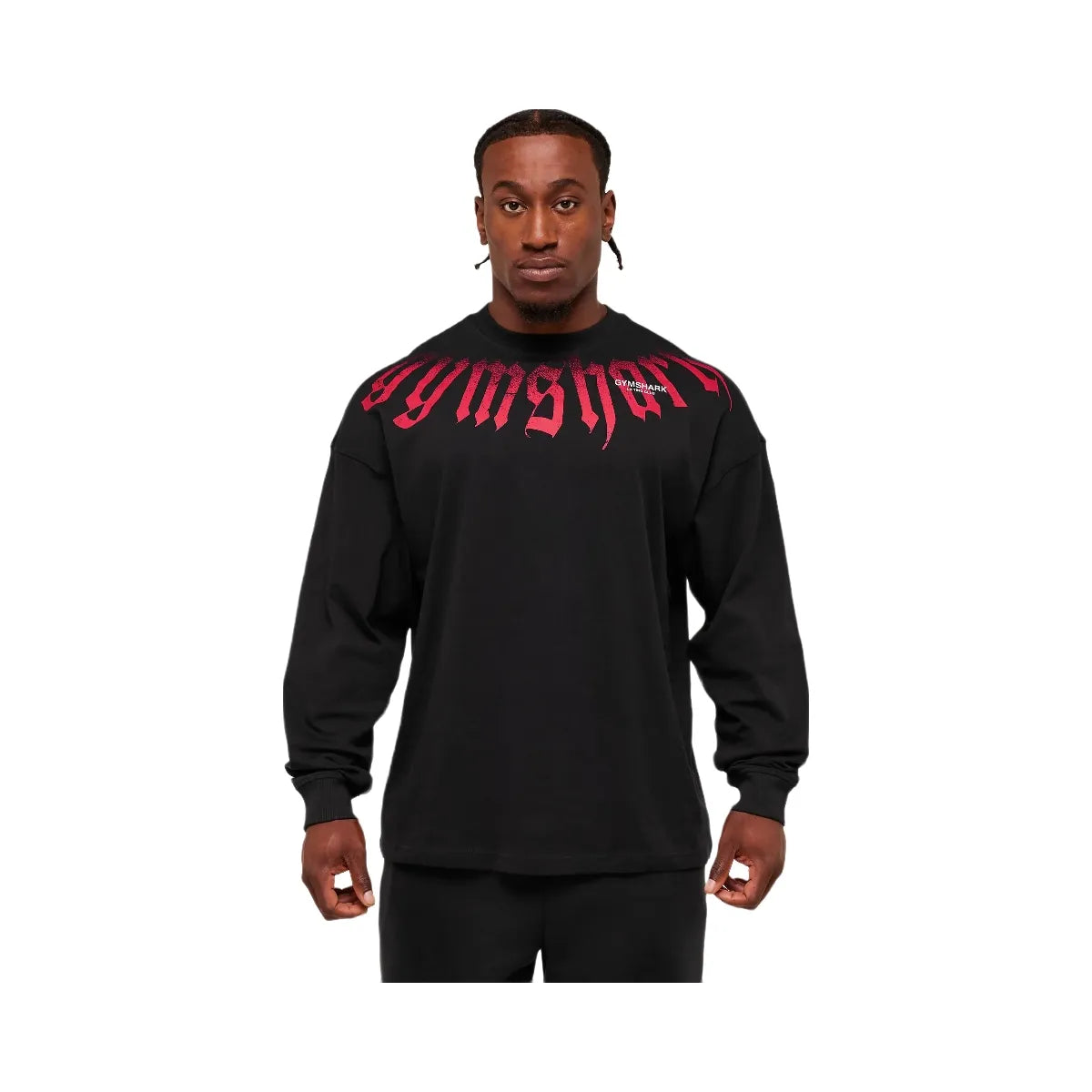 Gymshark Fade Graphic Long Sleeve T-Shirt - GS Black