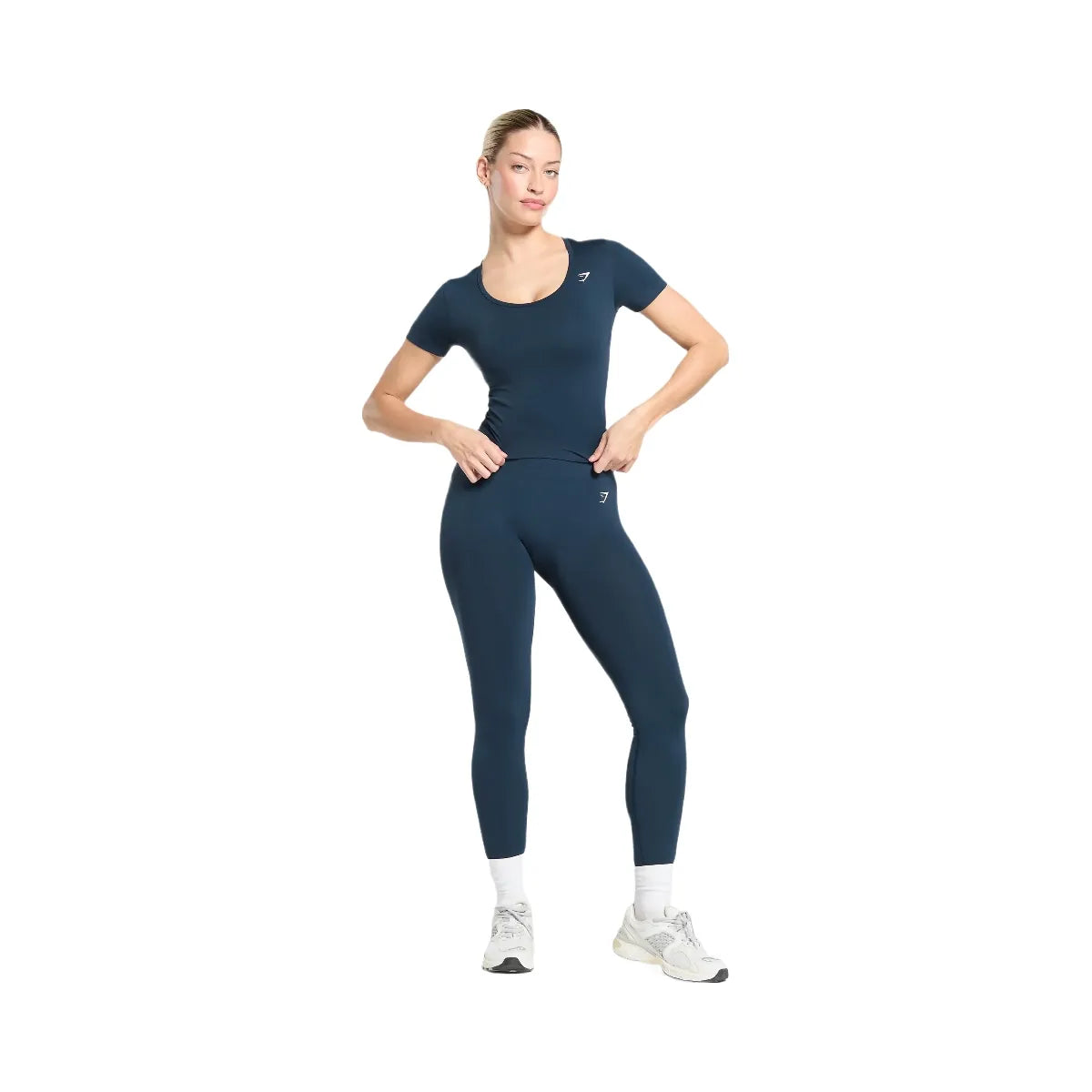 Gymshark Everyday Seamless Tight Fit Crew Neck Tee - Navy