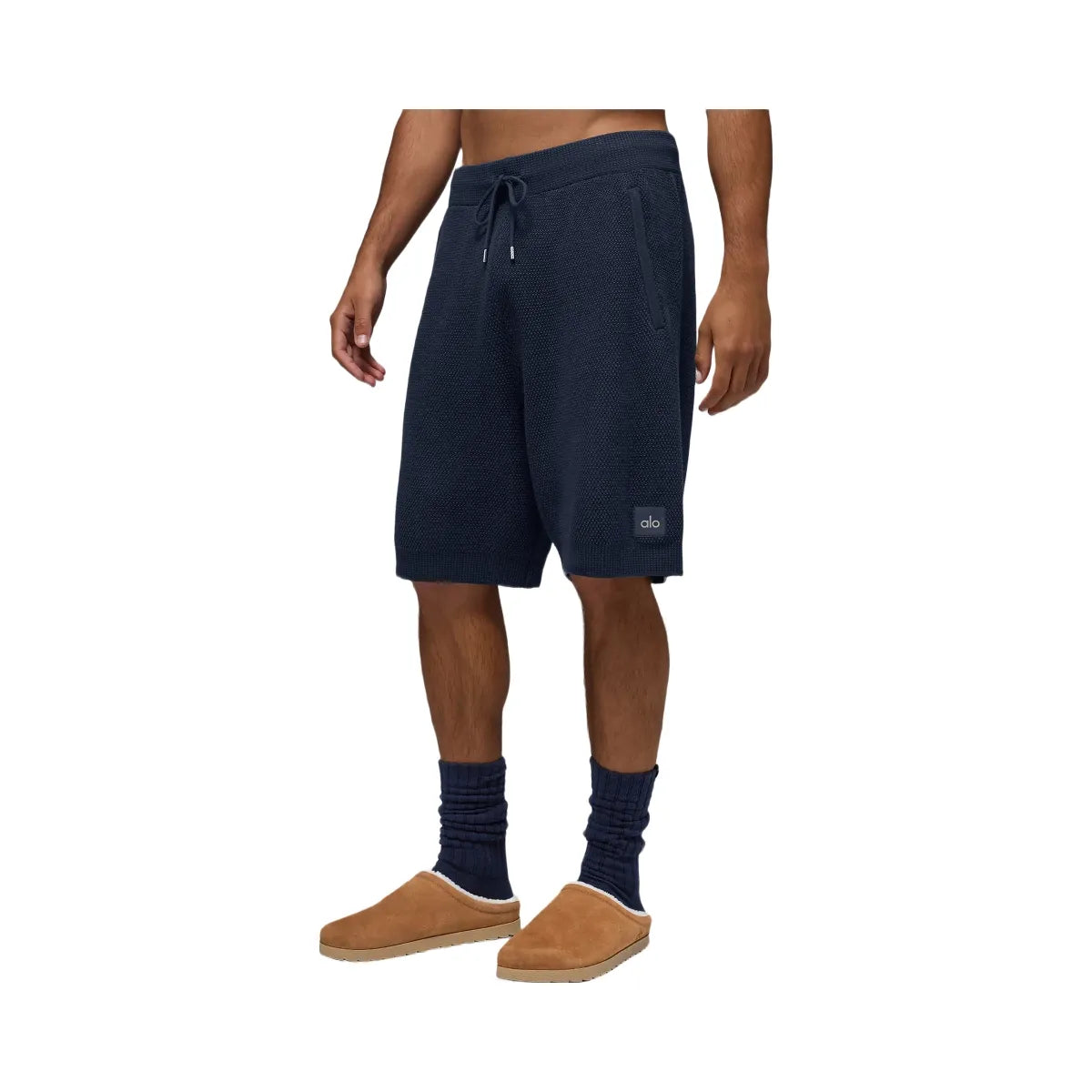 Alo Men's 7" Sports Club Sweater Knit Short - Navy