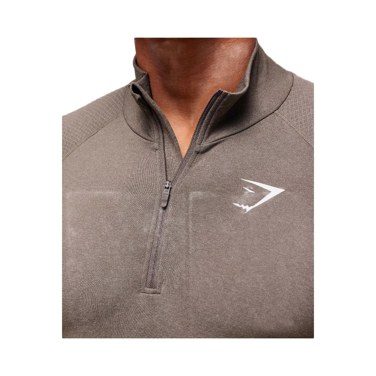 Gymshark Vital 1/4 Zip - Camo Brown/Linen Brown