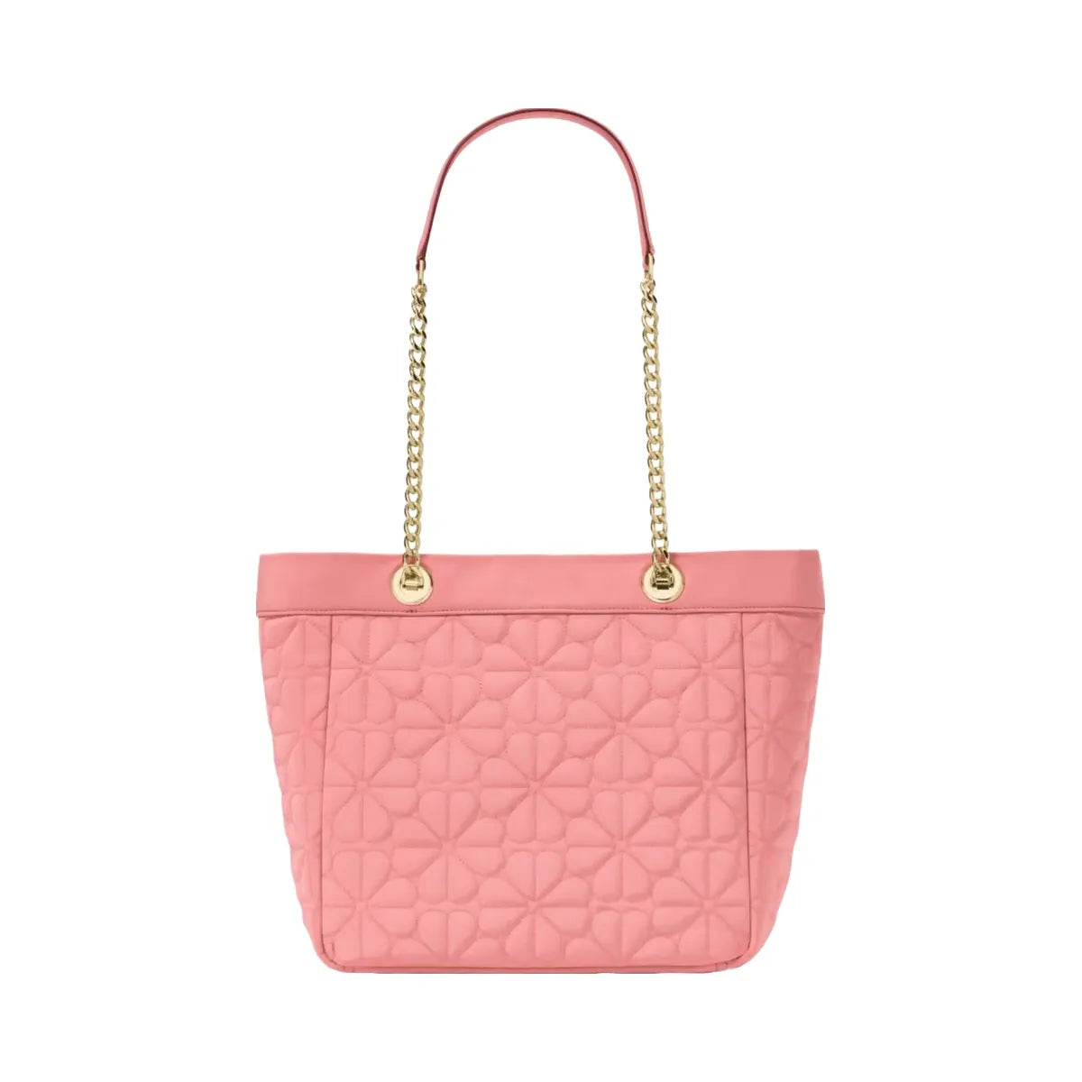 Kate Spade Flower Quilted Fabric Medium Tote Terracotta Tile