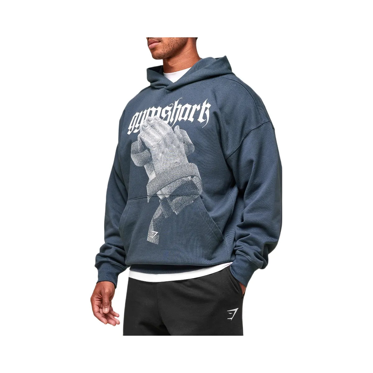 Gymshark Prayer Hands Hoodie - Titanium Blue