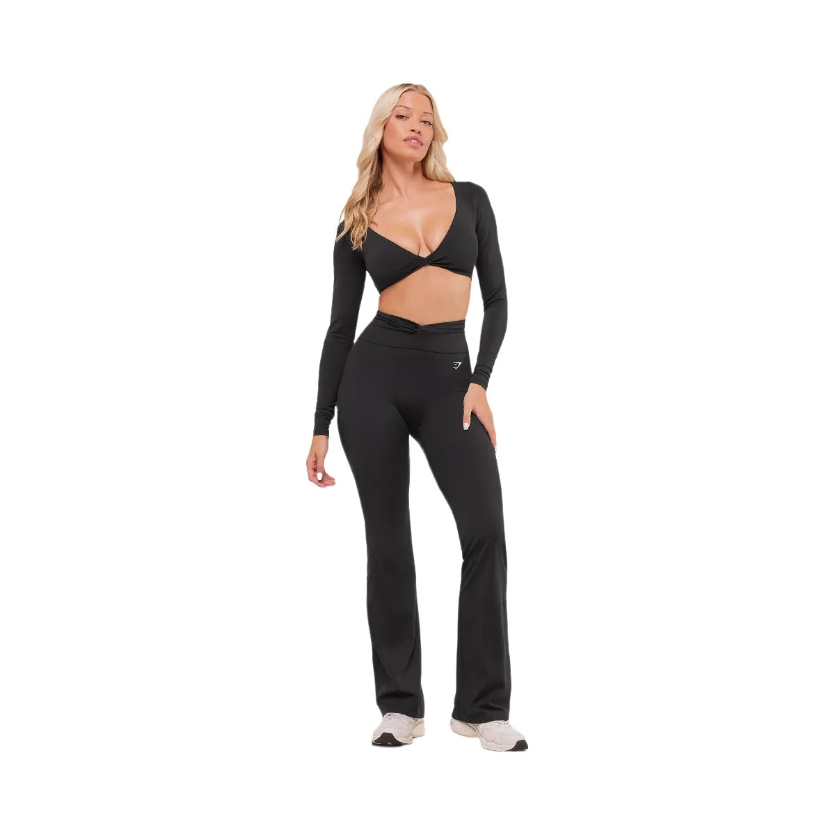 Gymshark Twist Front Straight Leg Legging - Black