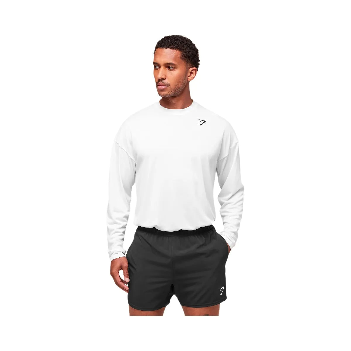 Gymshark Arrival Oversized Long Sleeve T-Shirt - White